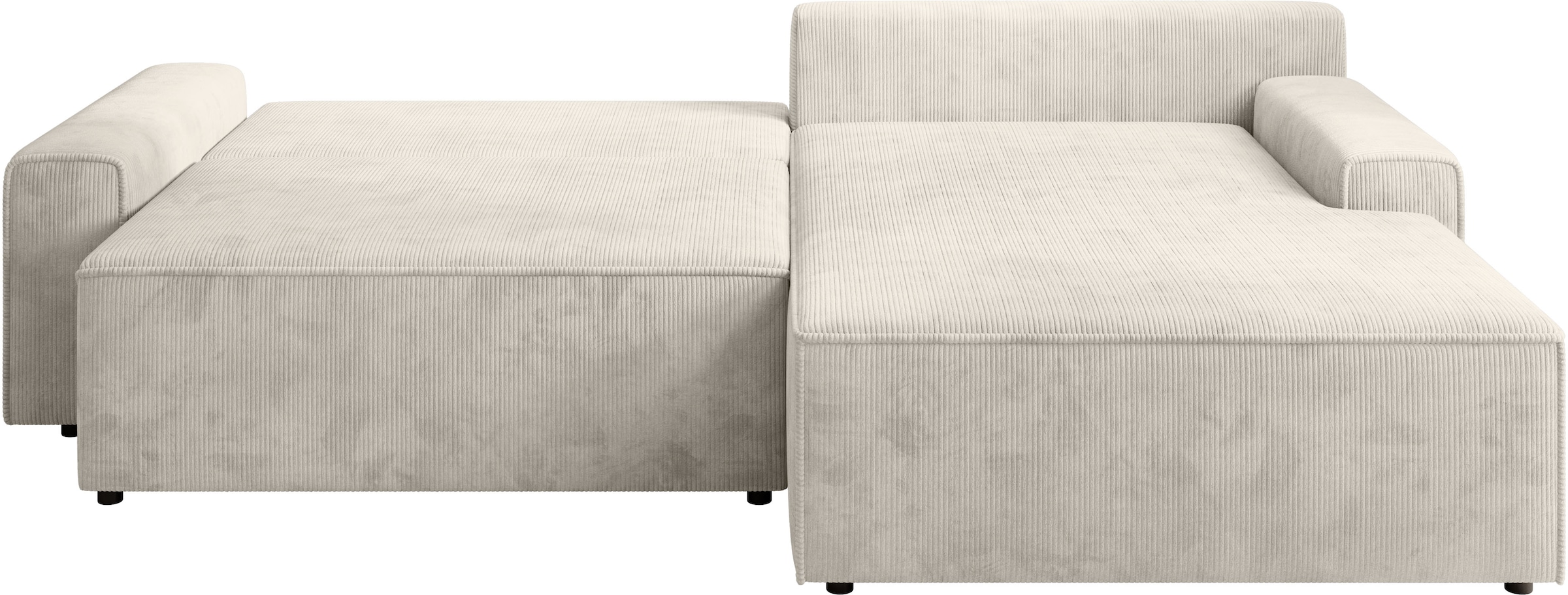 TRENDMANUFAKTUR Ecksofa »Challenge, Schlafsofa mit Bettkasten, Couch in L-Form, Breite 245 cm«, Recamiere beidseitig montierbar, auch in trendigem Cordstoff