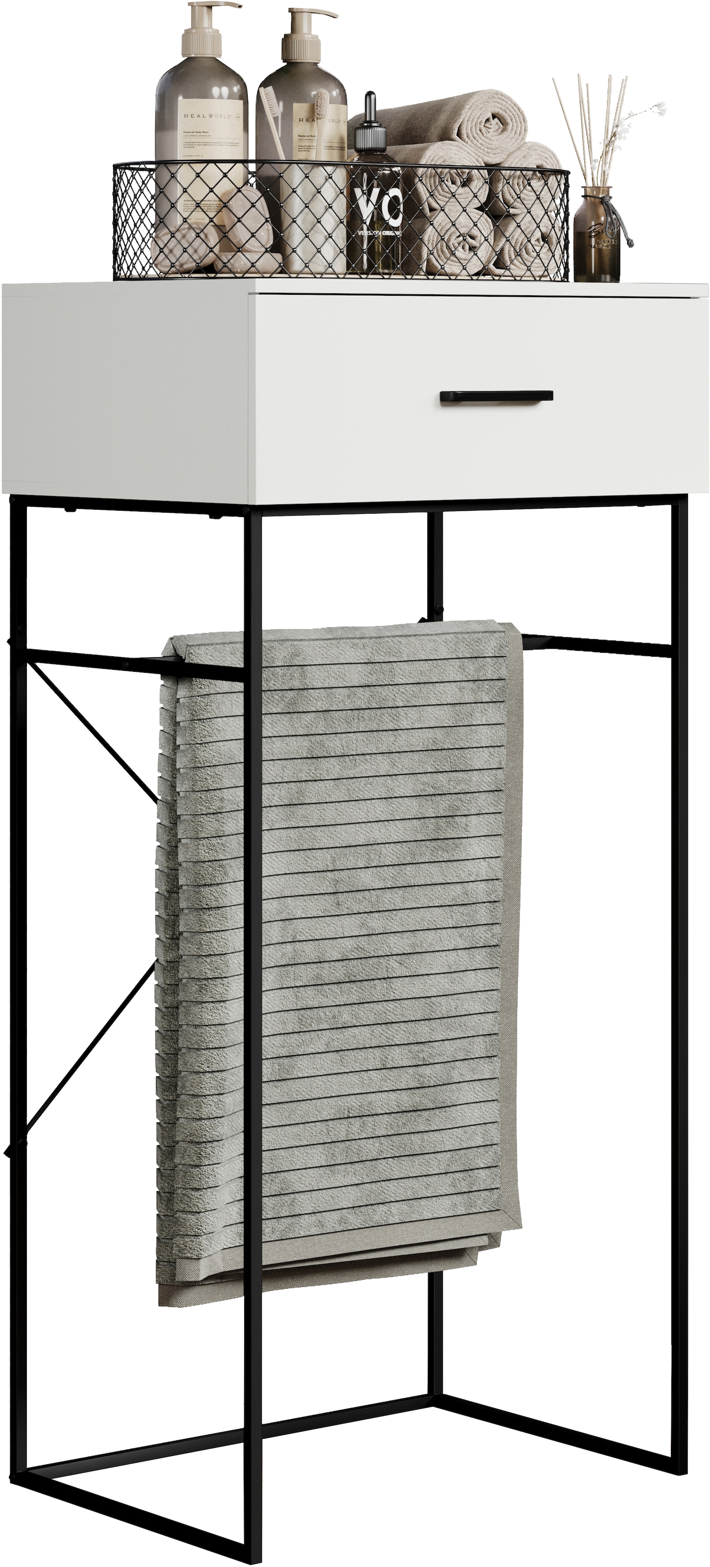 INOSIGN Beistelltisch »Sterling«, (1 St.), Konsolentisch mit Schublade und integrierter Aufhängung - 60/48/132 cm