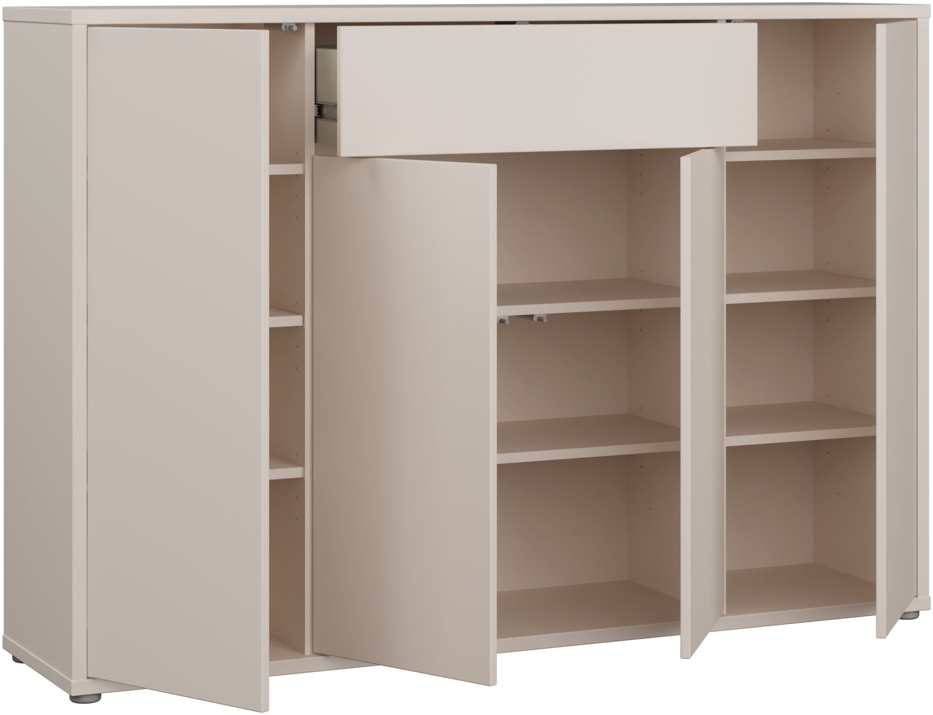 FORTE Schuhschrank B/H/T 143,9/99,1/34,9 cm Push to open, 28  Paar Schuhe