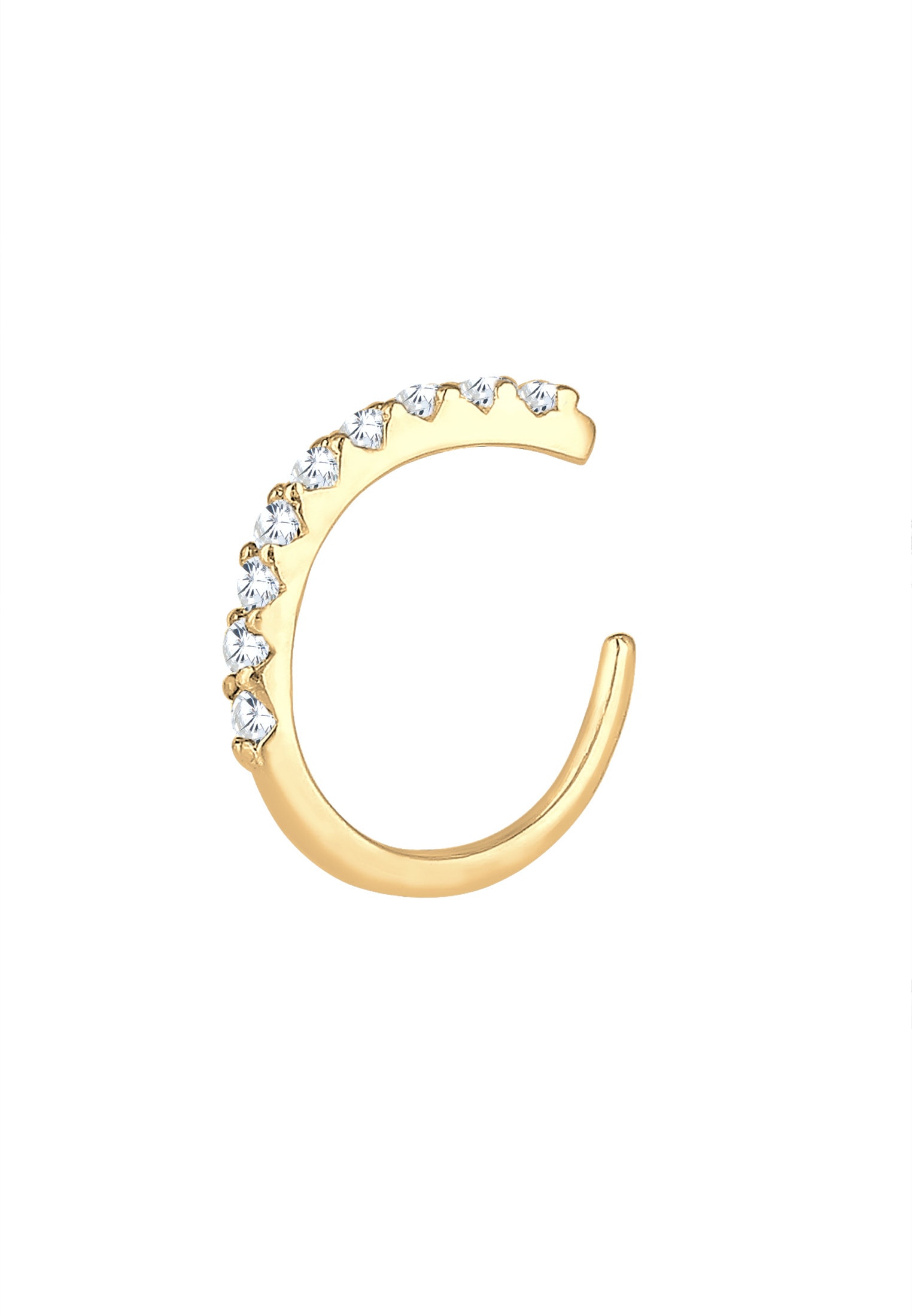 Elli Single-Ohrhaken »Earcuff Zirkona Kristalle Trend Single 925 Silber«
