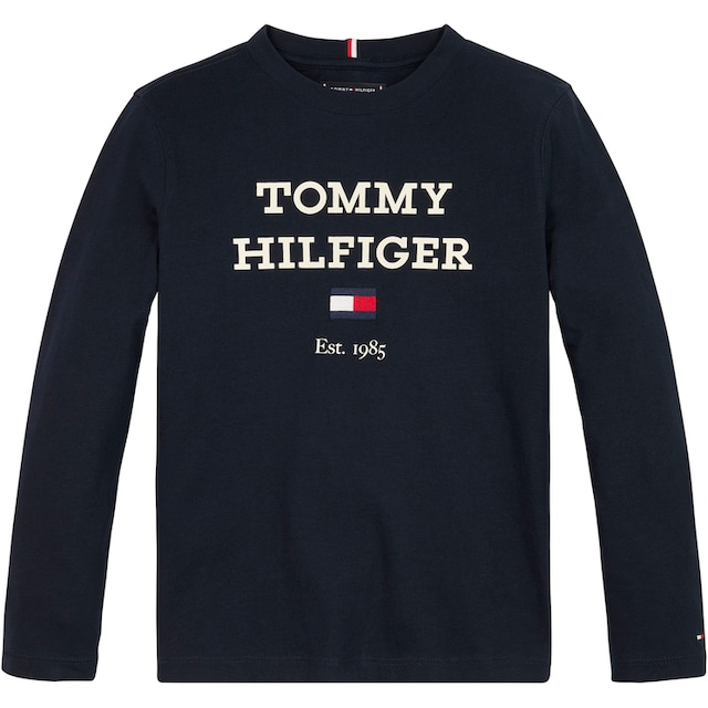 Tommy Hilfiger Langarmshirt »TH LOGO TEE L/S«, mit großem Logo auf der  Brust ▷ für | BAUR