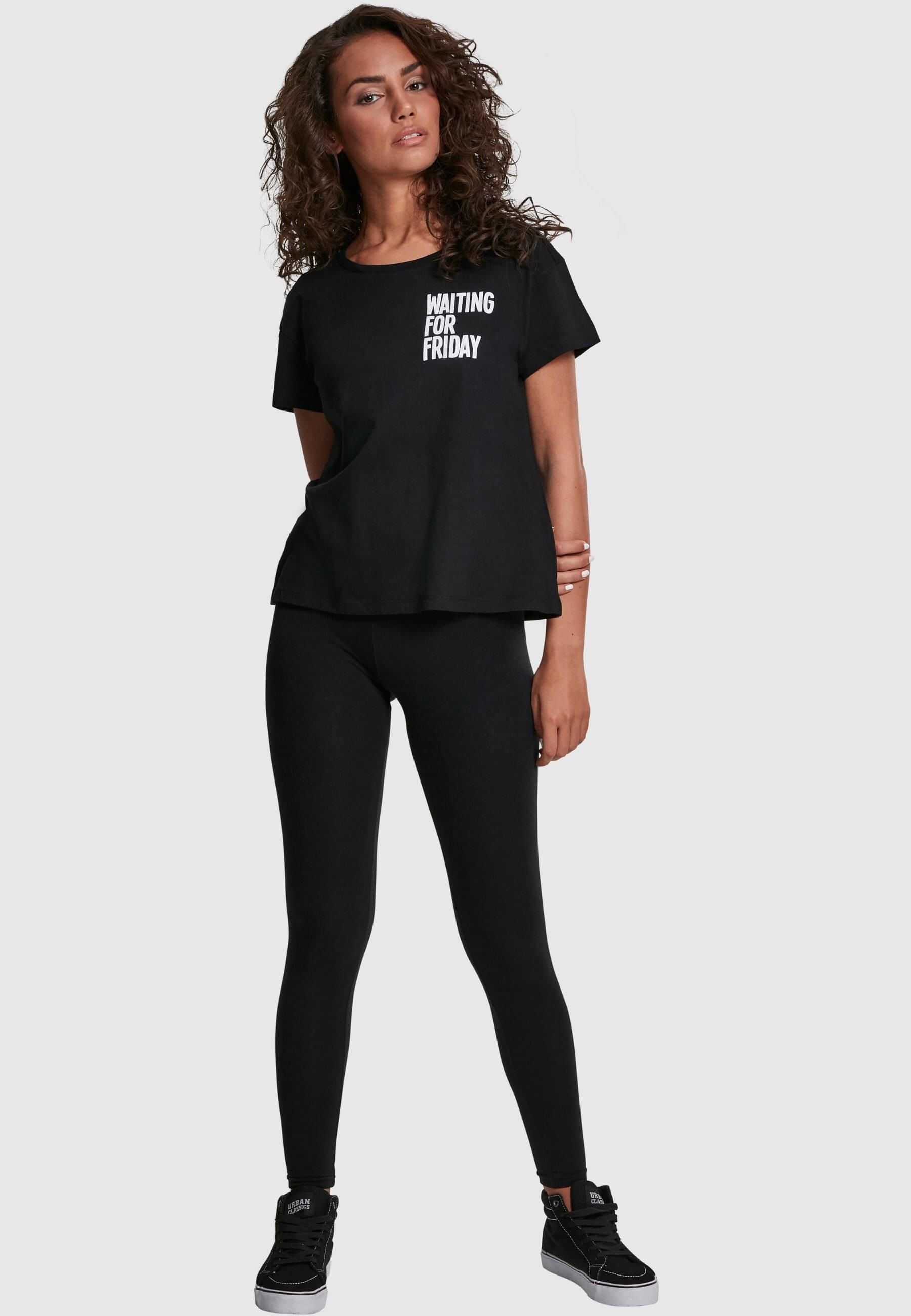MisterTee T-Shirt »MisterTee Damen Ladies Waiting For Friday Box Tee«, (1 tlg.)