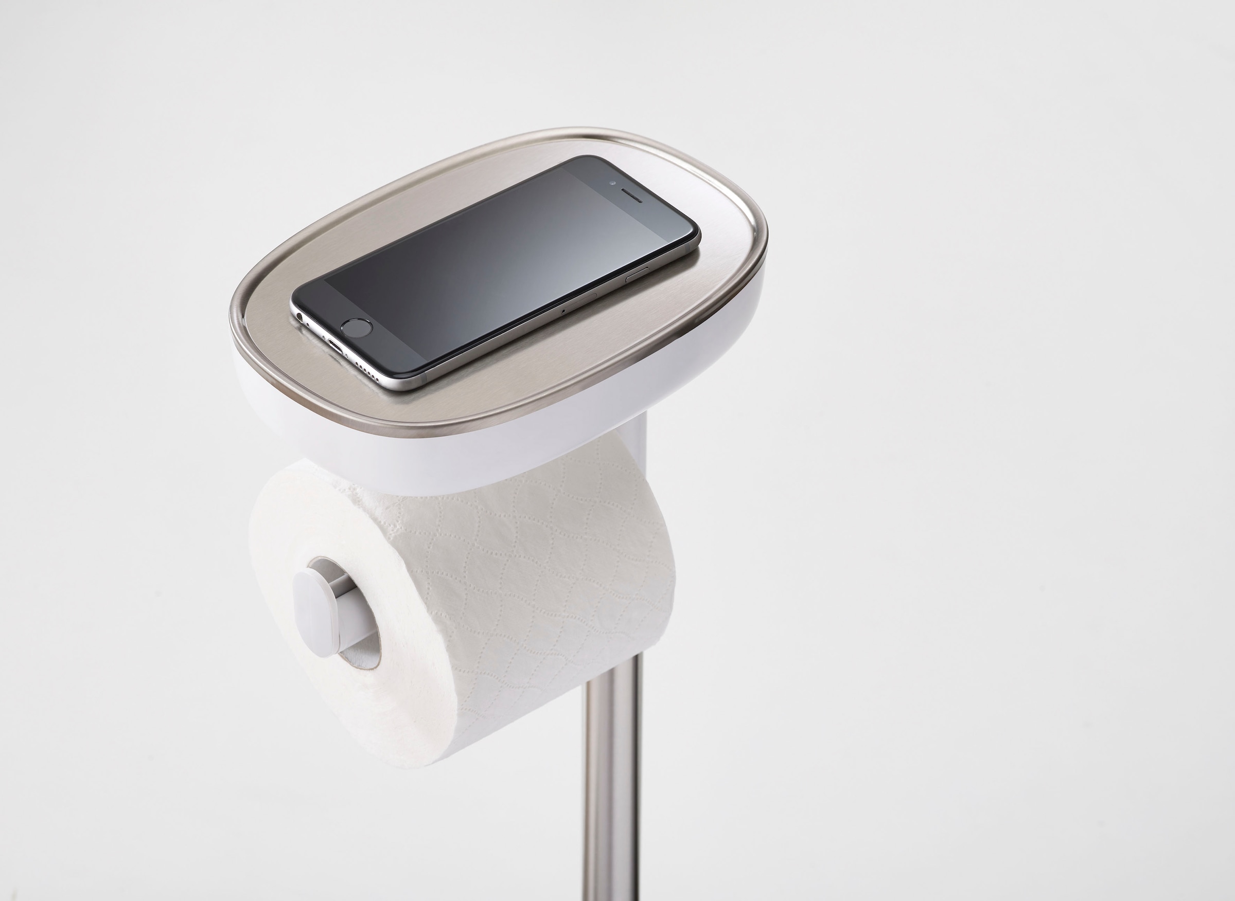 Joseph Joseph Toilettenpapierhalter »EasyStore™«, mit integrierter Flex Toilettenbürste, 74 cm Höhe