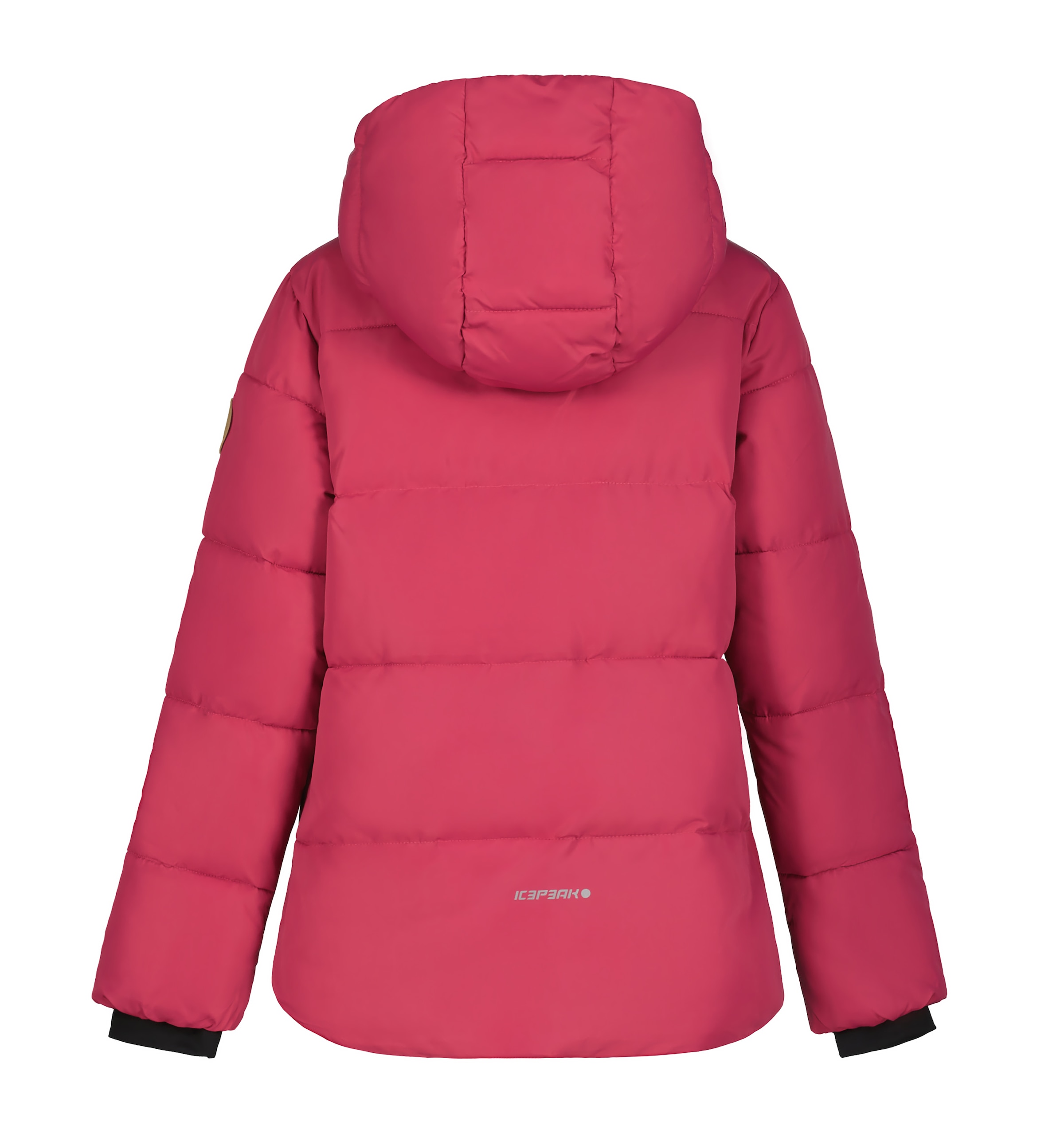 Icepeak Steppjacke »KARNAK JR - für Kinder«, mit Kapuze, mit dezenten Logoschriftzügen am Rumpfabschluss und Verschluss