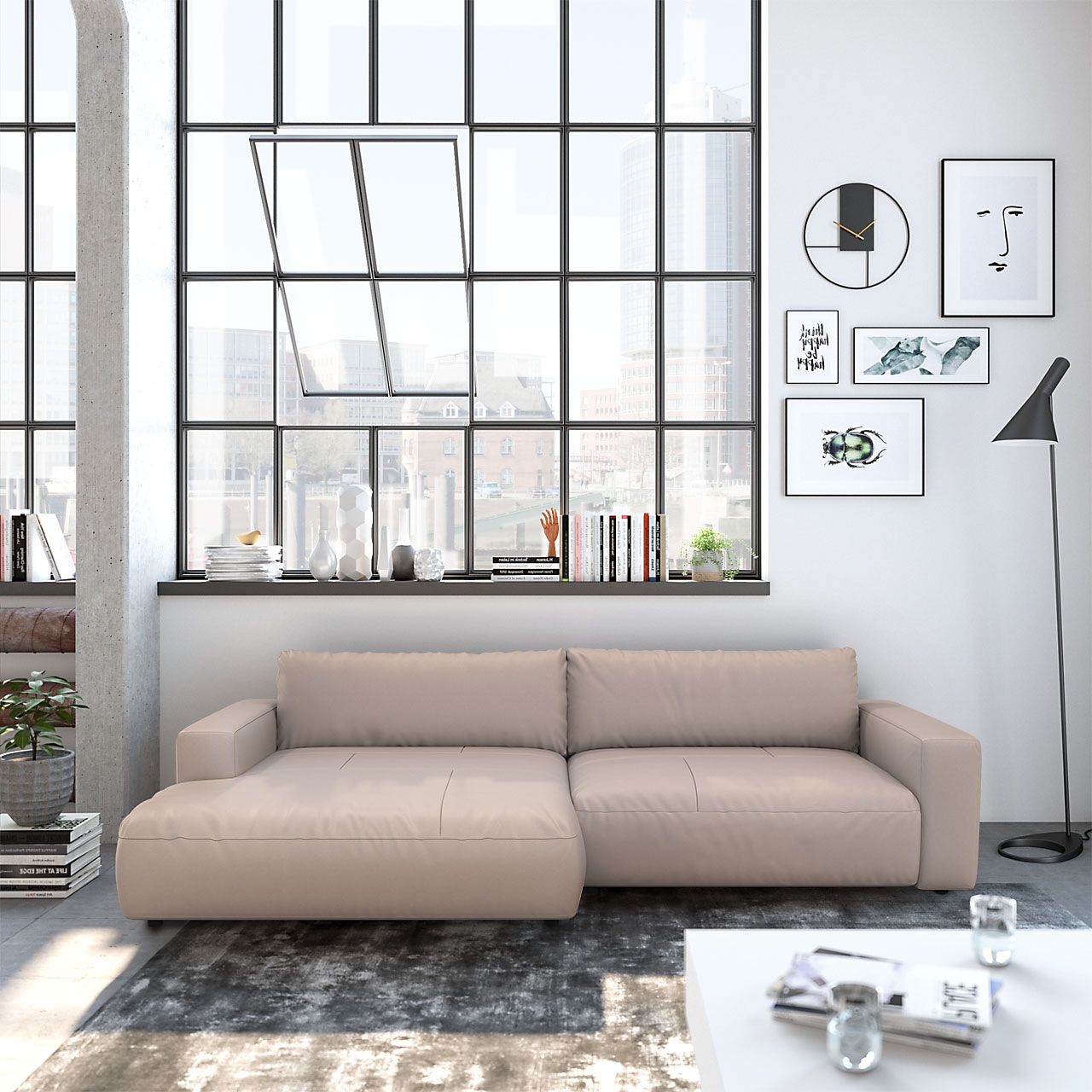Musterring Ecksofa "LUCIA zeitlos, bequem, schöne Detailverarbeitung Breite 296cm, L-Form"