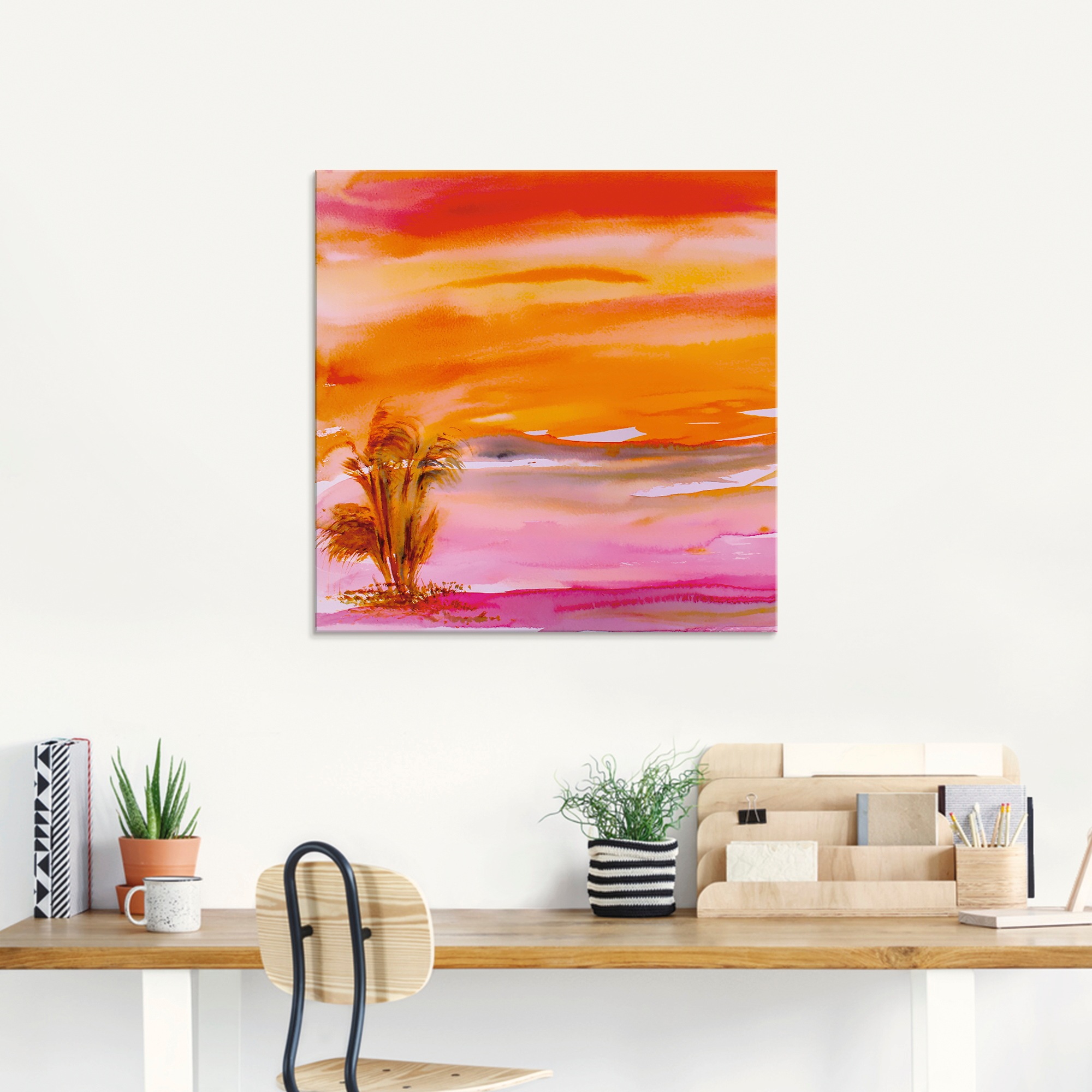 Artland Glasbild "Abendsonne", Sonnenaufgang & -untergang, (1 St.), in vers günstig online kaufen