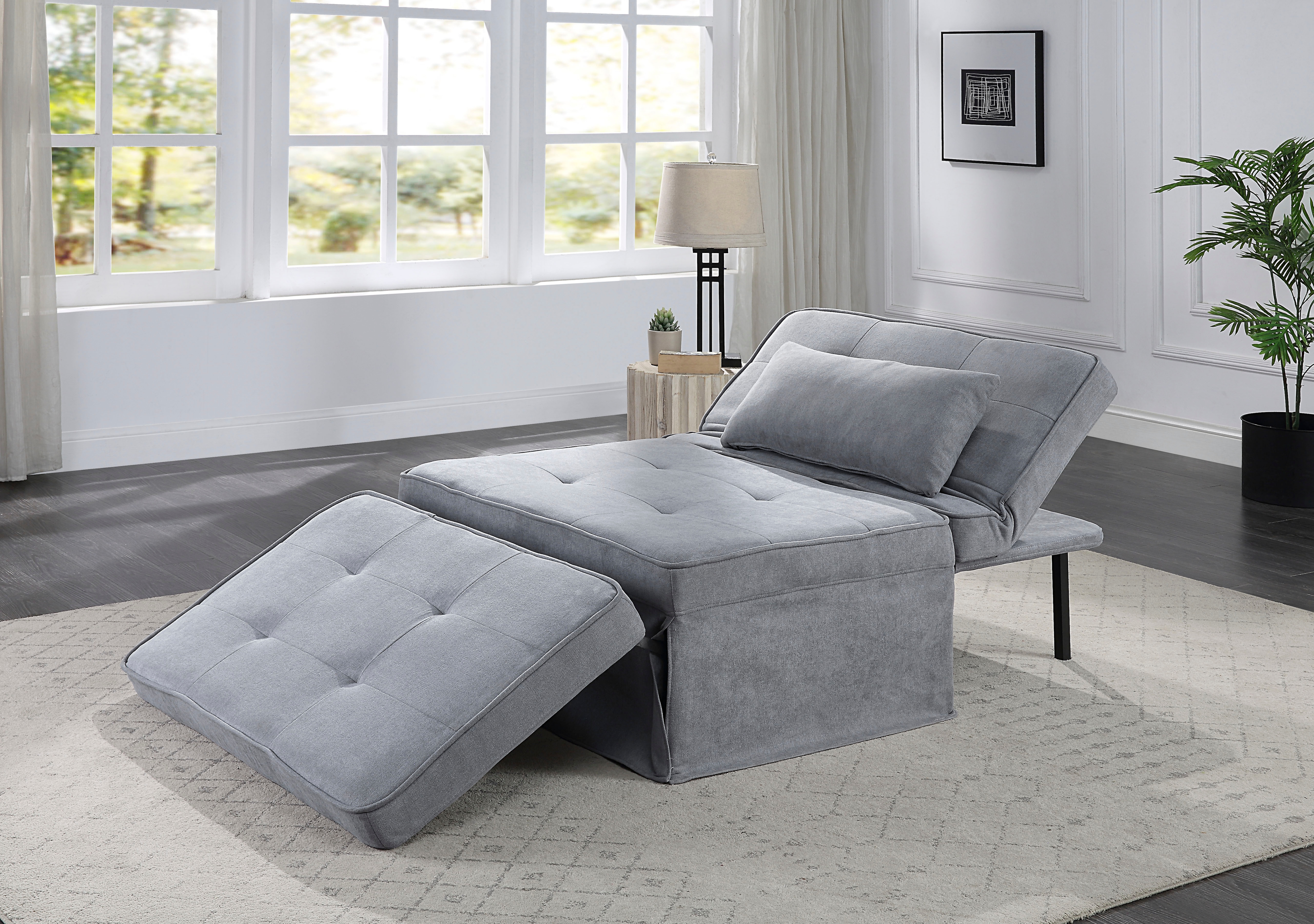 OTTO home Schlafsofa "Finn, Schlafsessel, Schlafhocker, Multifunktional" wandelbar zum Loungesessel, Relaxliege und Gästebett, inkl. Kissen