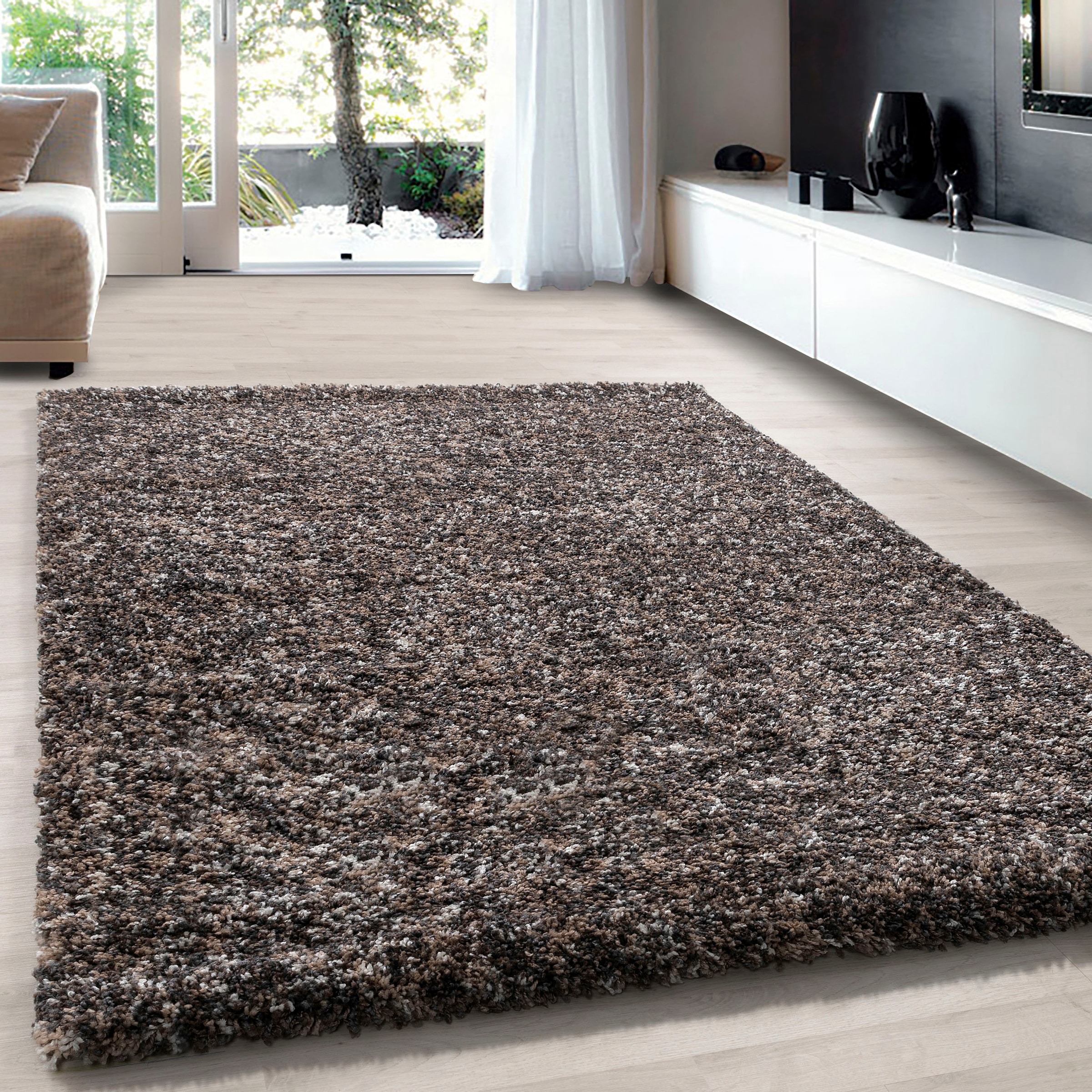 Ayyildiz Teppiche Hochflor-Teppich "Enjoy Shaggy,auch als Läufer und in Rund" rechteckig 50 mm Höhe Shaggy, Langflor, meliert, Wohnzimmer, Schlafzimmer