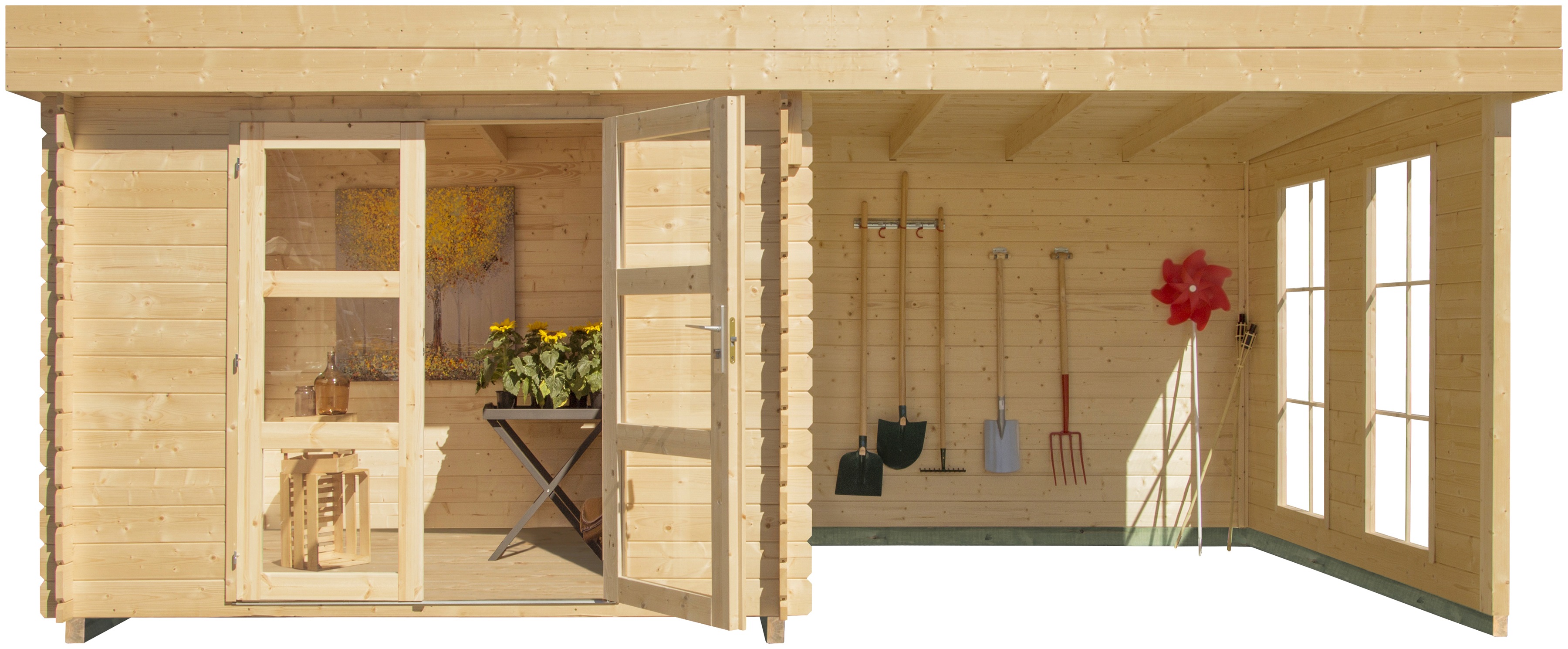 Thumbnail - Kiehn-Holz Gartenhaus "Acrux 2", (Set, Acrux 2), inkl. Fussboden im Haus