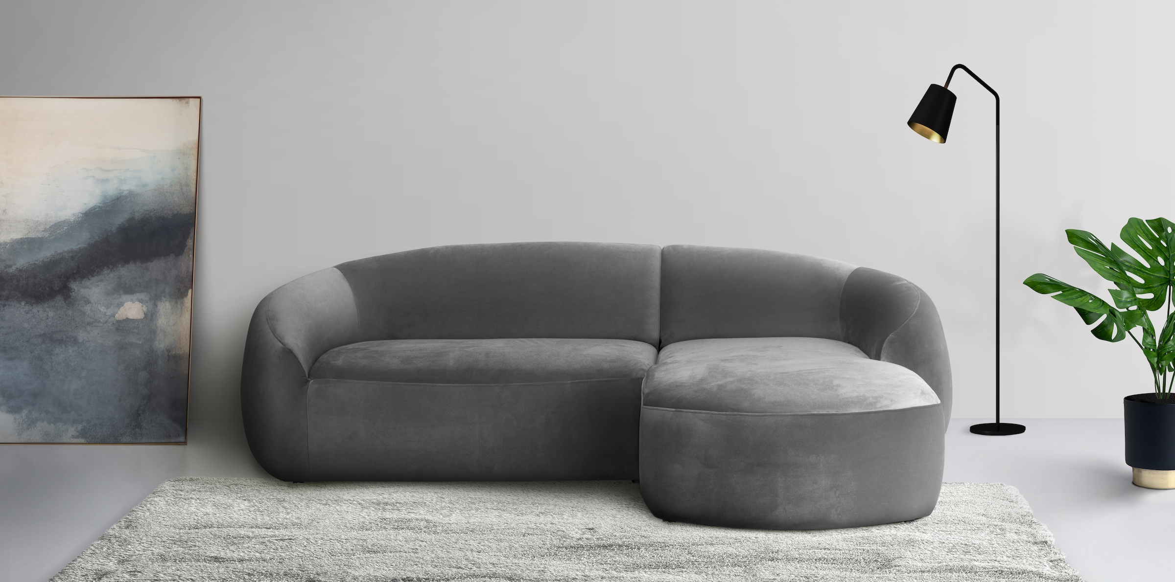 LeGer Home by Lena Gercke Ecksofa "L-Form, Designersofa, organische Form, M günstig online kaufen