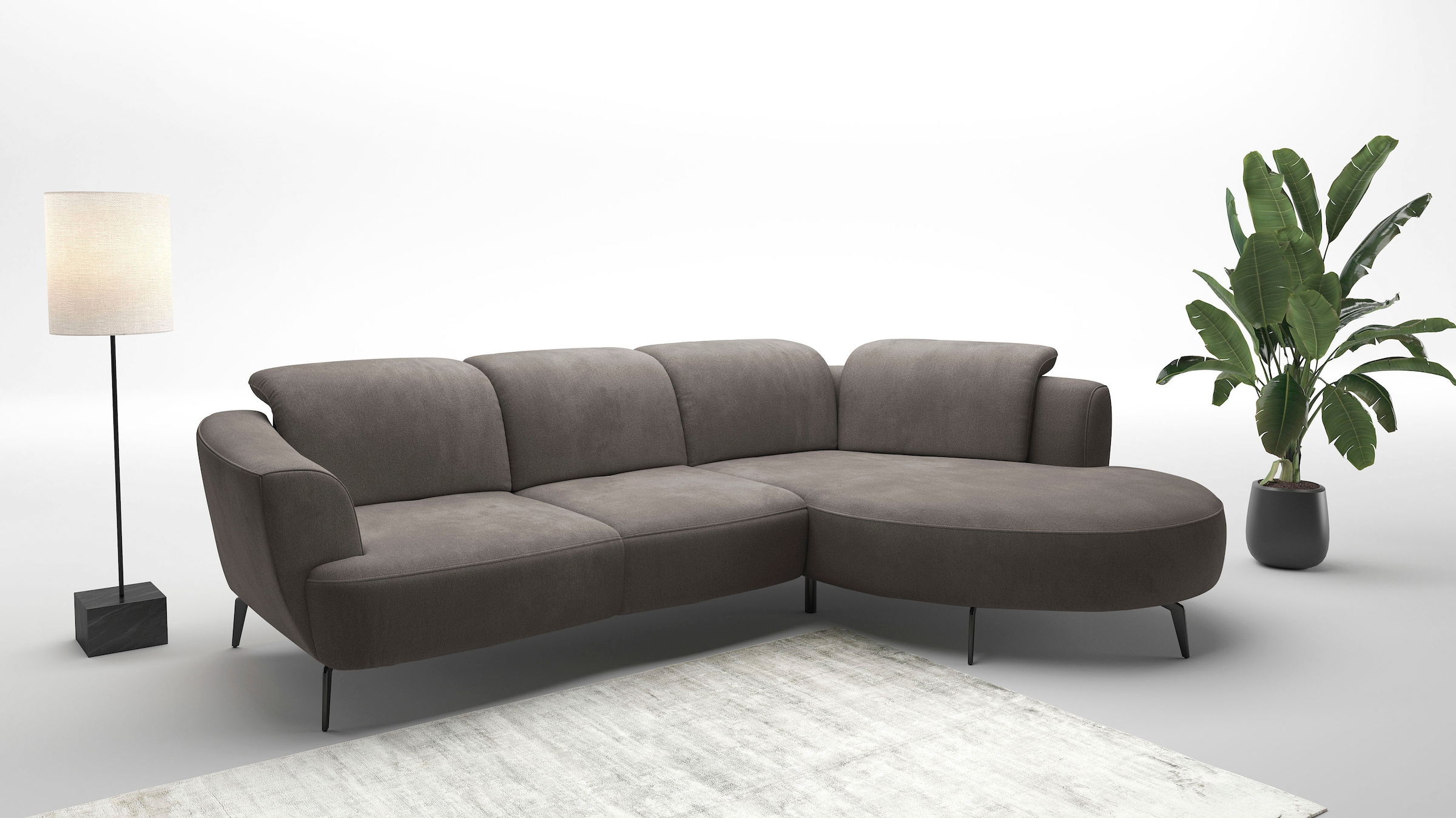 sit&more Ecksofa "Zoe" ink.Sitztiefenverstellung, wahlweise mit Kopfteilverstellung
