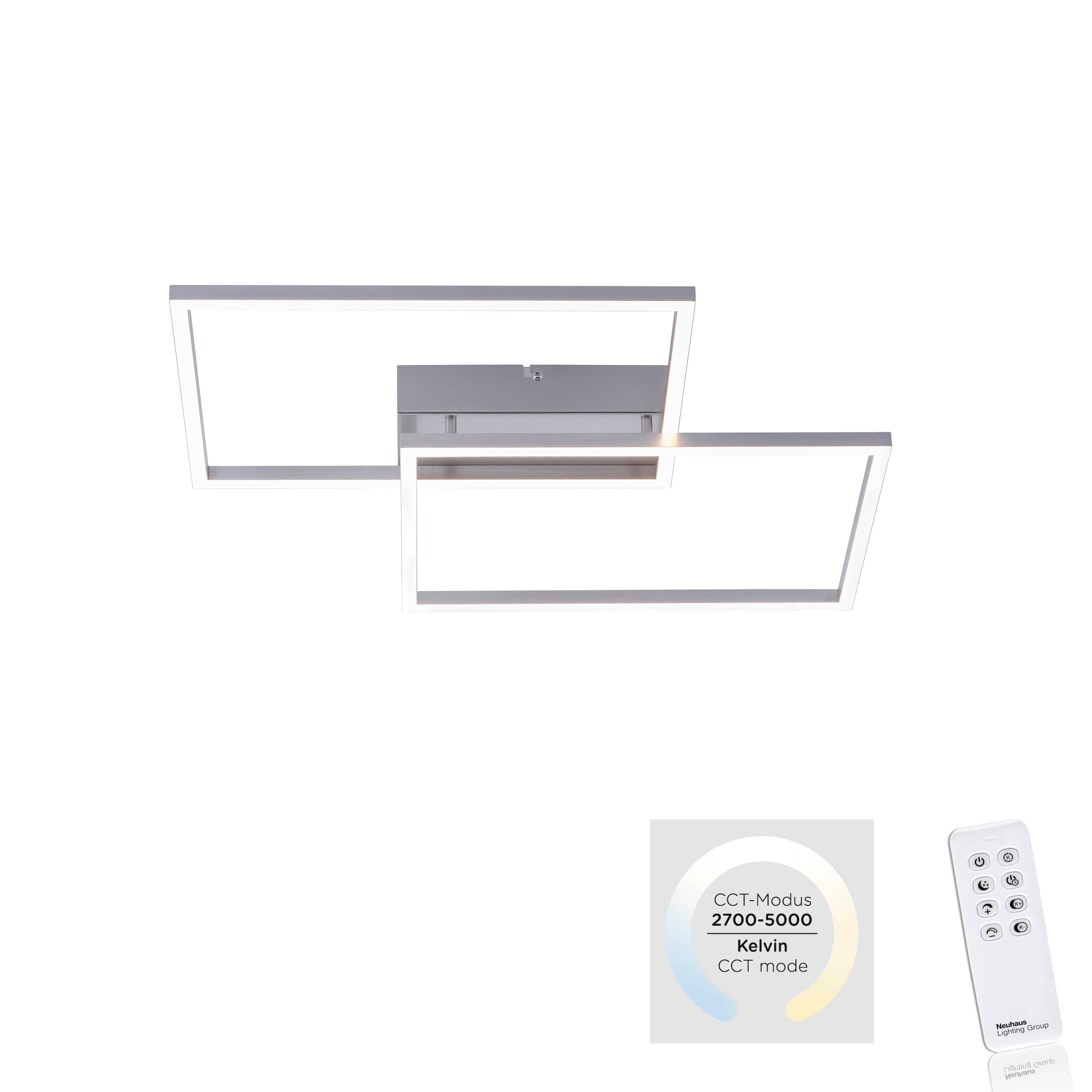 JUST LIGHT Deckenleuchte »IVEN«, Infrarot dimmbar white, 2 flammig-flammig, | BAUR LED, Fernbedienung inkl., tunable über - CCT