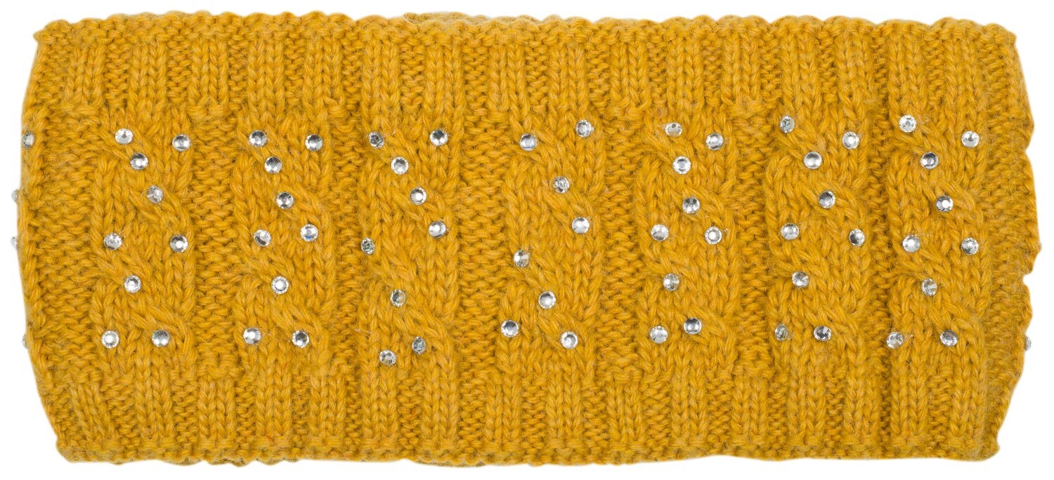 styleBREAKER Stirnband "Stirnband mit Zopfmuster & Strass" 1 Stk.