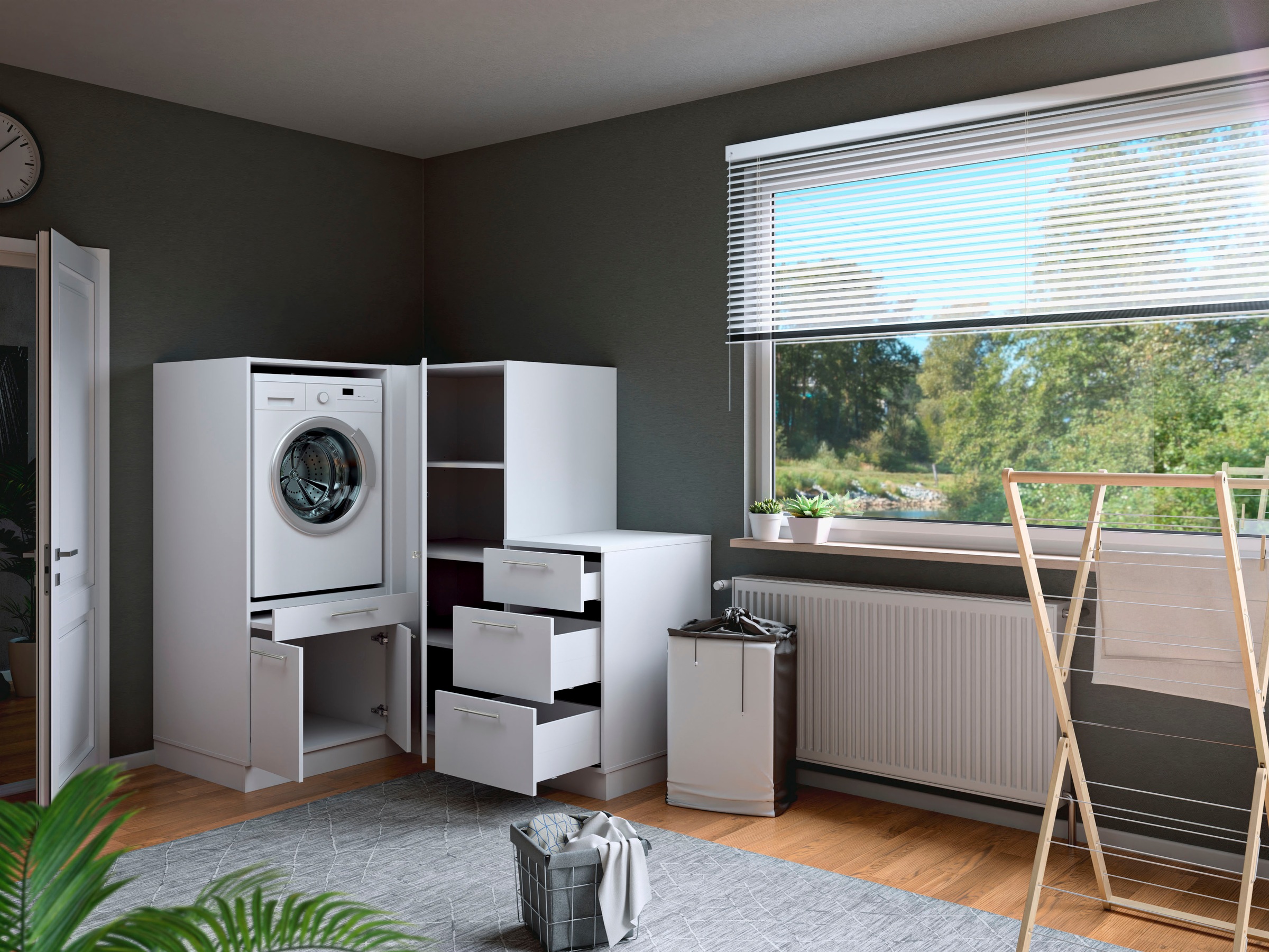 Laundreezy Mehrzweckschrank-Set »Laundreezy, 3-tlg. Mehrzweckschrank-Set B/H/T 150/162/68 cm« 3 Stk. tlg.