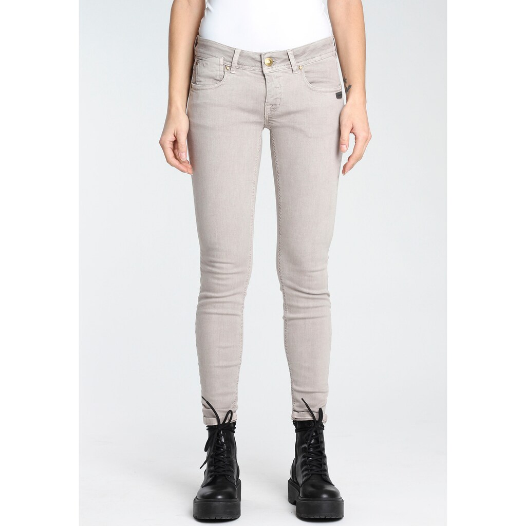 Damenmode Jeans GANG Skinny-fit-Jeans »FAYE«, perfekter Sitz durch Elasthan-Anteil beige Damenmode Jeans GANG Skinny-fit-Jeans »FAYE«, perfekter Sitz durch Elasthan-Anteil beige