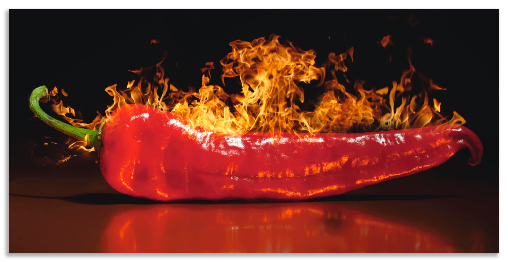Artland Wandbild "Roter scharfer Chilipfeffer" Lebensmittel 1 Stk. tlg. als günstig online kaufen