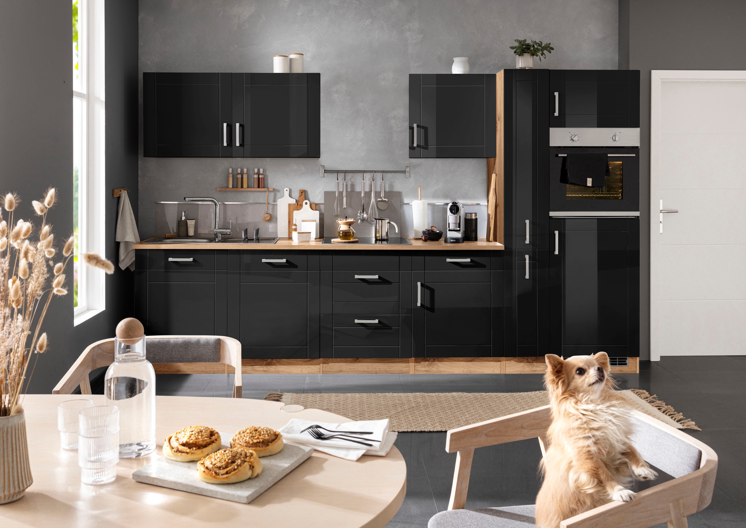 KOCHSTATION Küchenzeile »KS-Tinnum«, ohne E-Geräte, Breite 330 cm