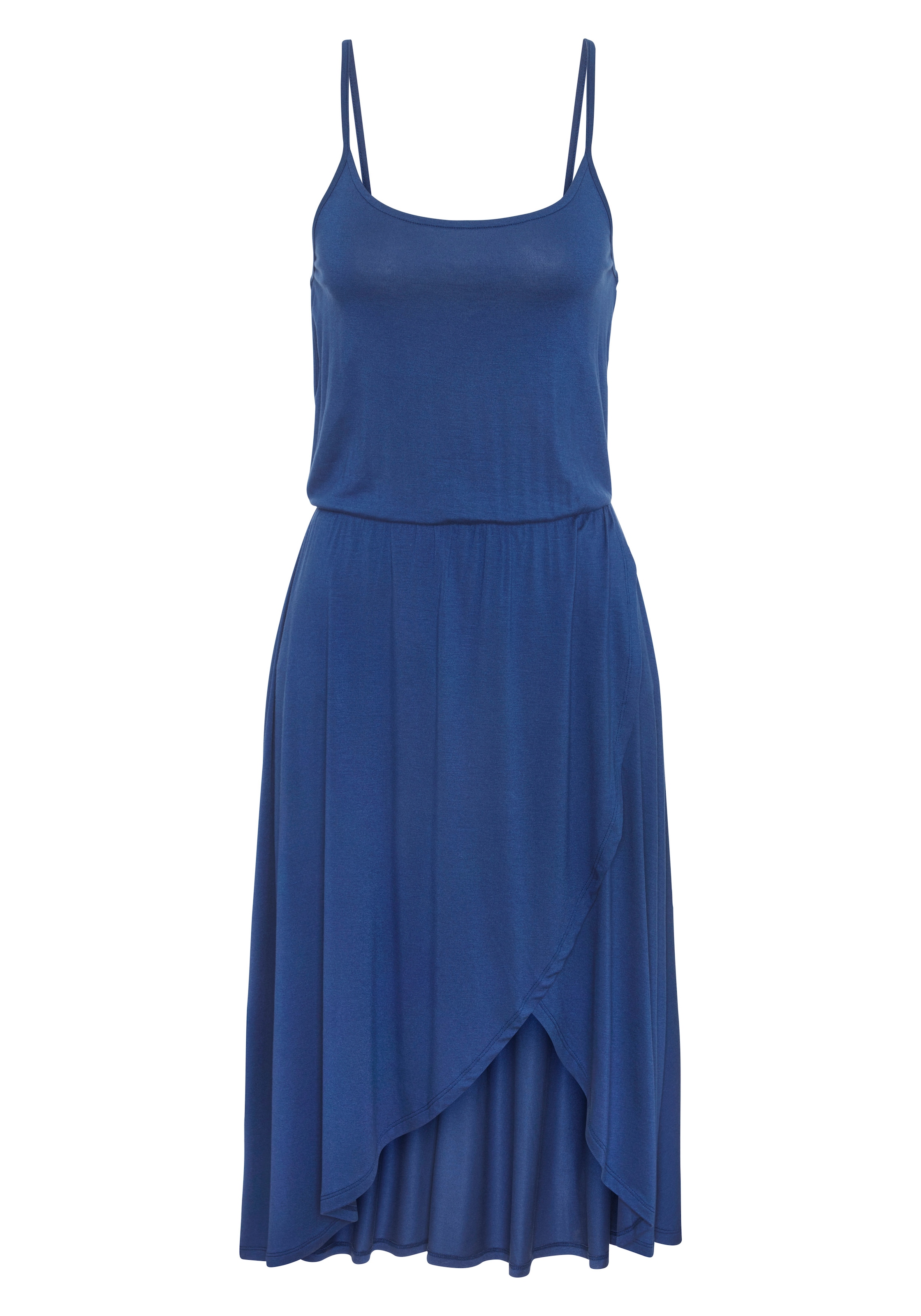 LASCANA Midikleid "mit integrierter Shorts und seitlicher Tasche" Leichtes Jerseykleid, Trägerkleid, Strandkleid, Stretchkleid