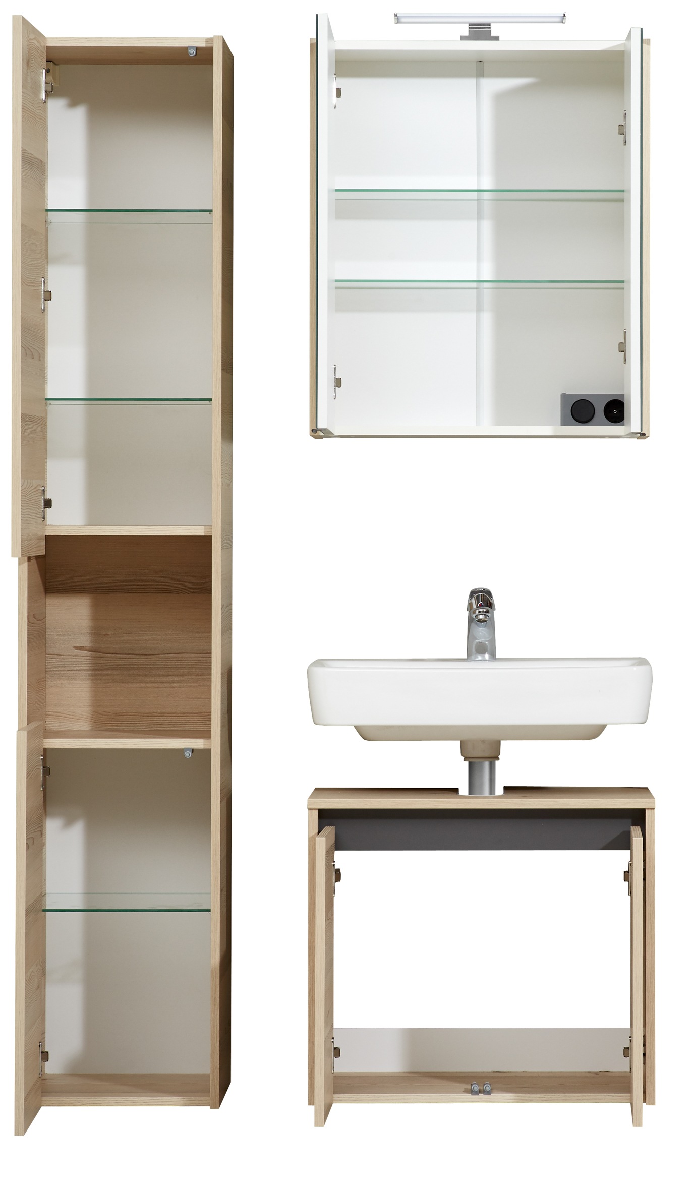 Saphir Badmöbel-Set "Quickset 393" Komplett-Set, 3 Stk. tlg. günstig online kaufen