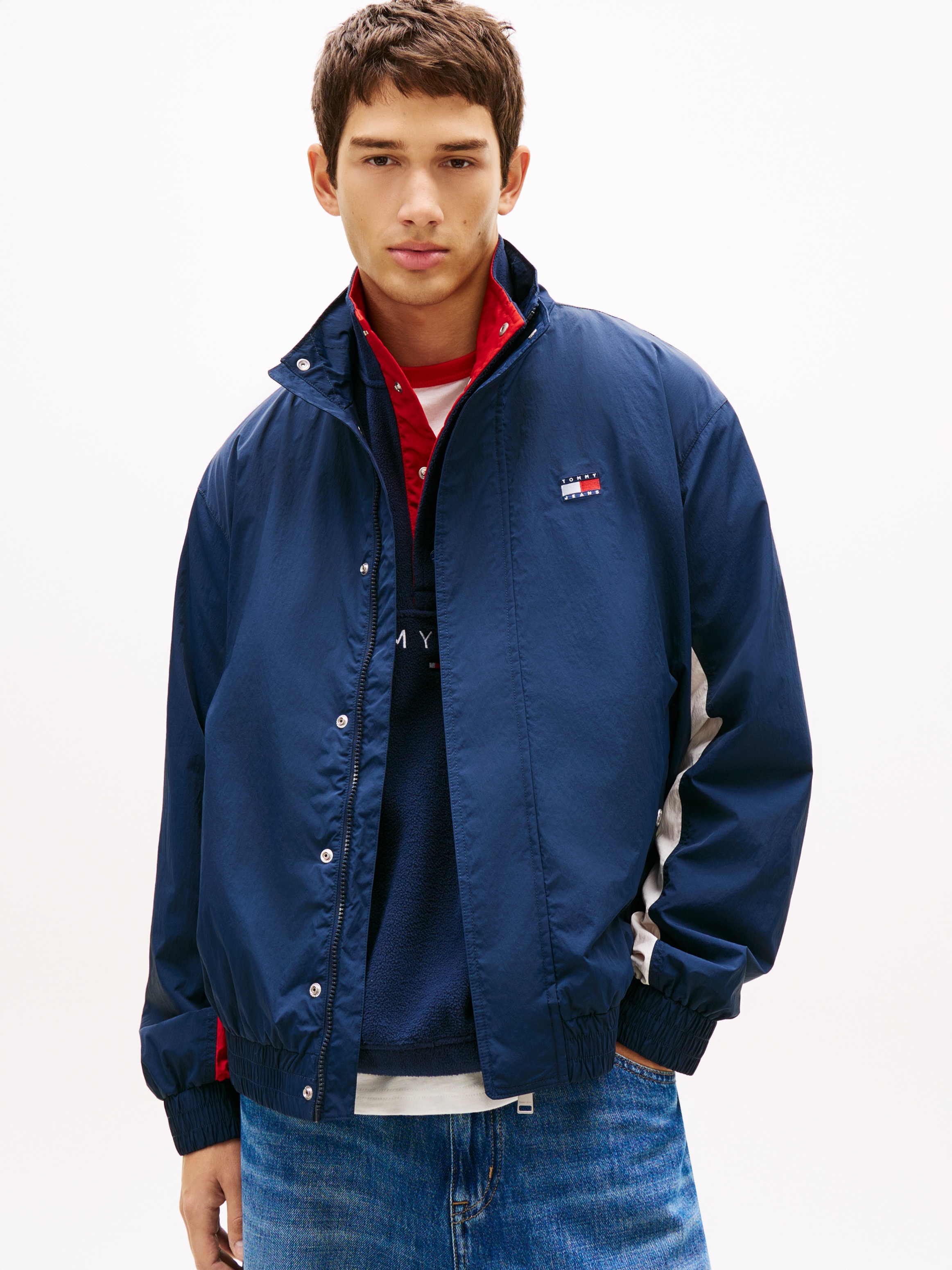 Tommy Jeans Windbreaker "TJM HERITAGE FLAG" ohne Kapuze Regular fit mit Ste günstig online kaufen