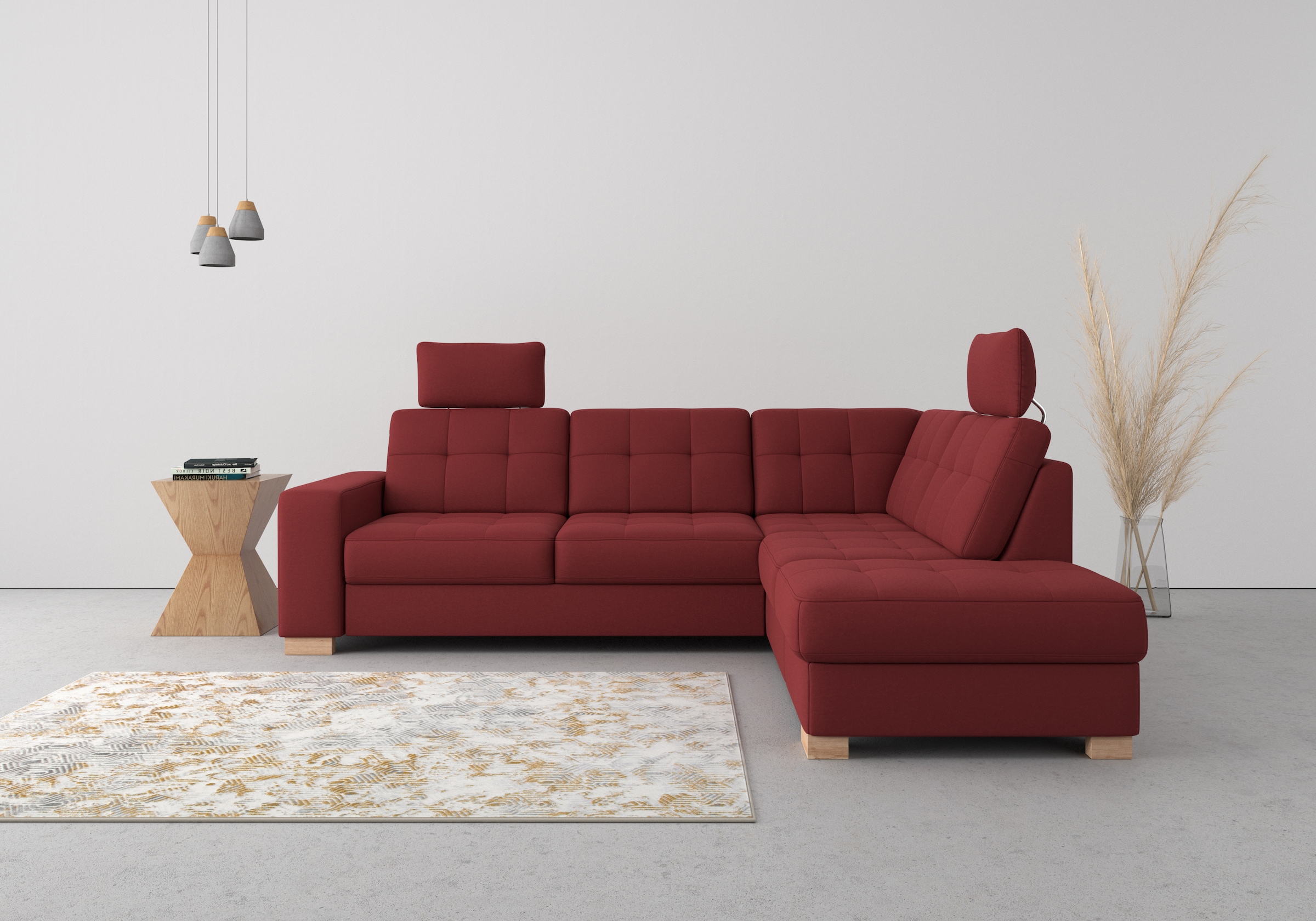 sit&more Ecksofa "Quincy L-Form" wahlweise mit Schlaffunktion und Bettkasten