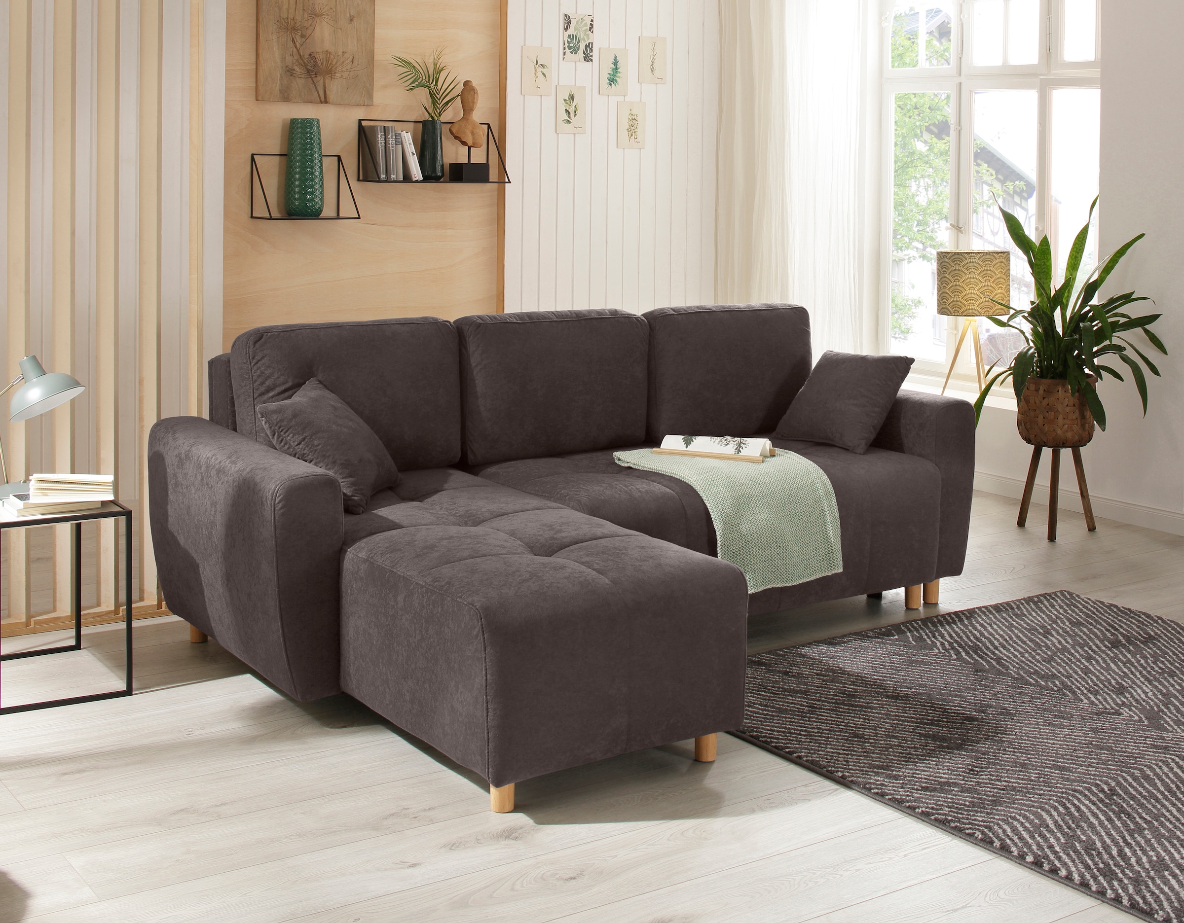 Home affaire Ecksofa »Scania L-Form« wahlweise mit Bettfunktion und Bettkasten