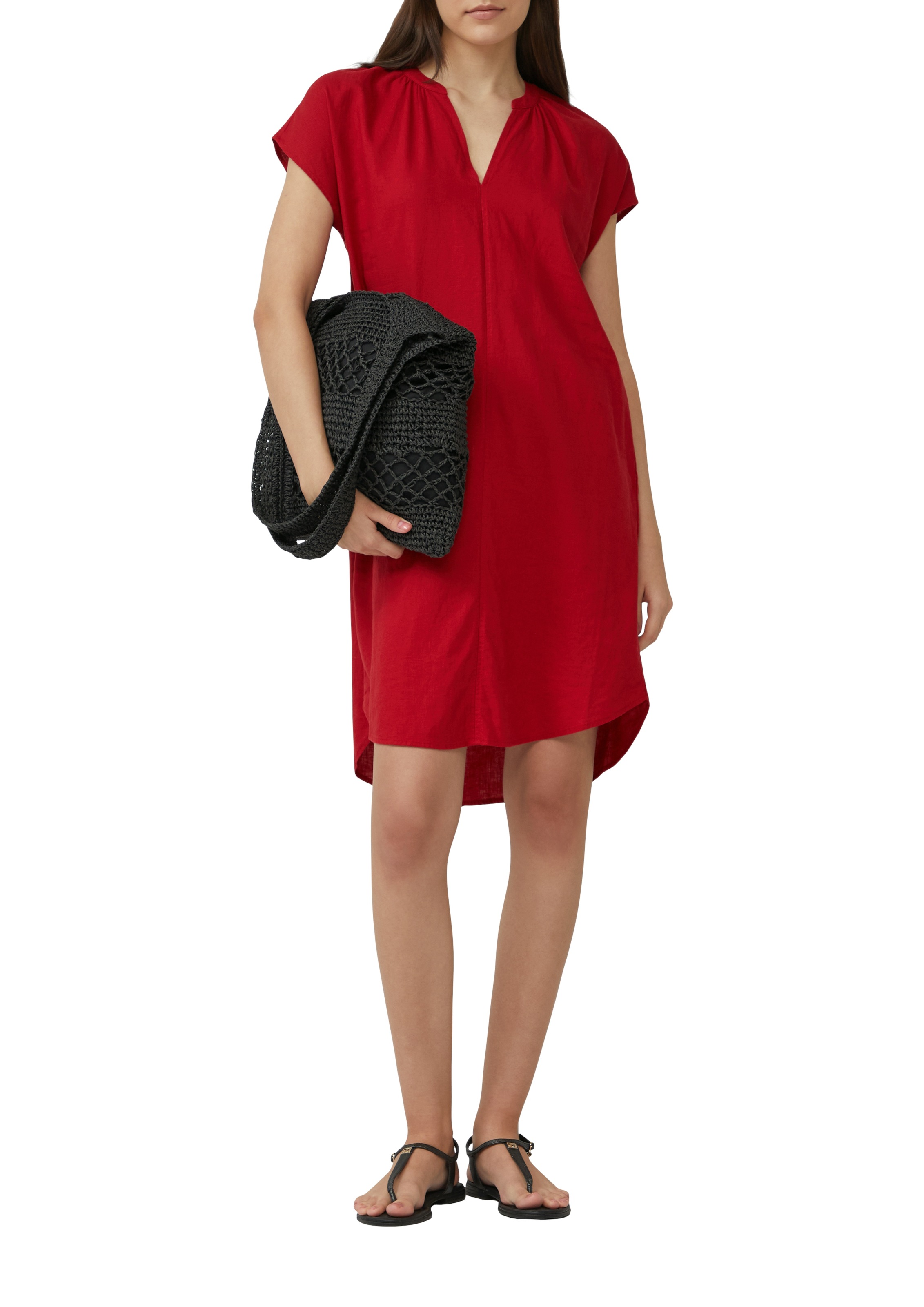 s.Oliver Sommerkleid, mit überschnittenen Schultern günstig online kaufen