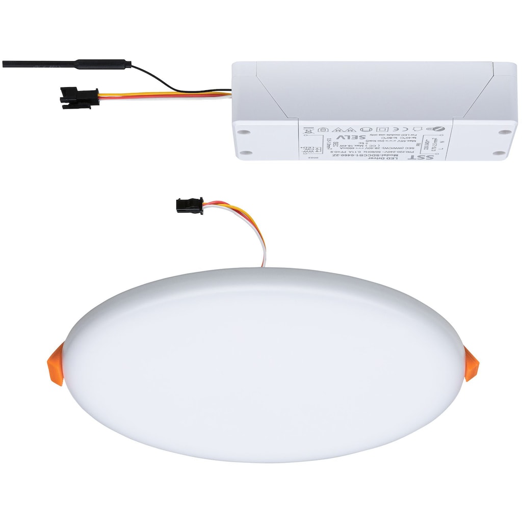 Paulmann LED Bad-Einbauleuchte »Veluna«, Schutzart IP44, Weißlichtsteuerung, Ø 18,5 cm