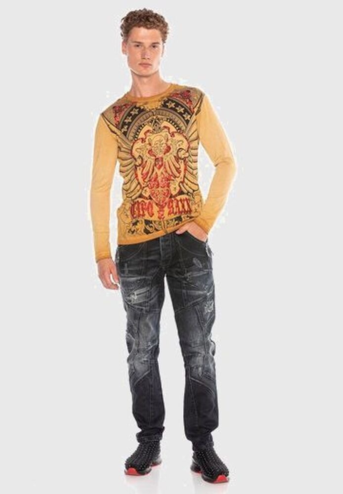 Cipo & Baxx T-Shirt »Sweatshirts«, mit Print und Glanzdruck