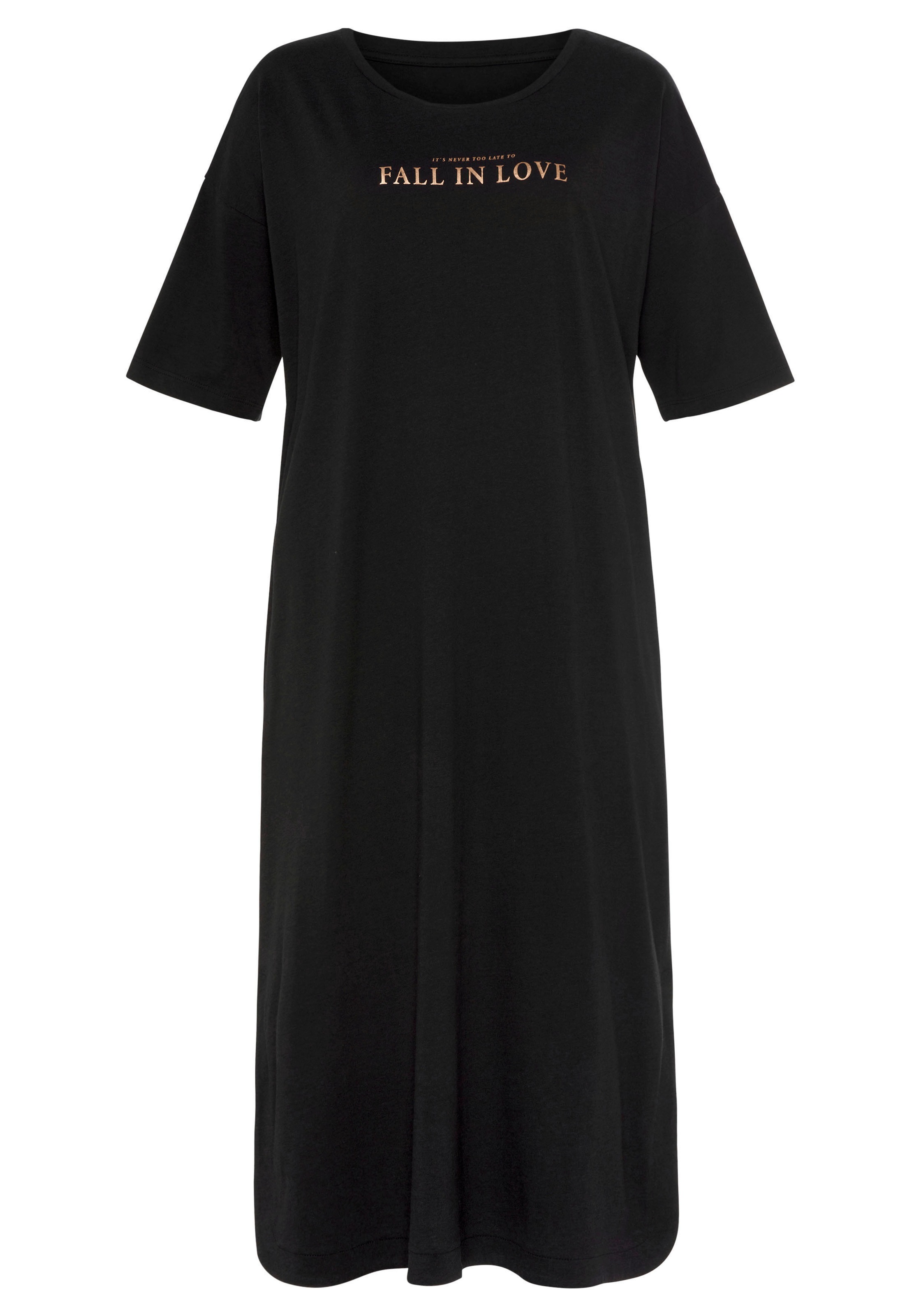 Vivance Dreams Nachthemd Seitennahttaschen mit schönem Foildruck günstig online kaufen