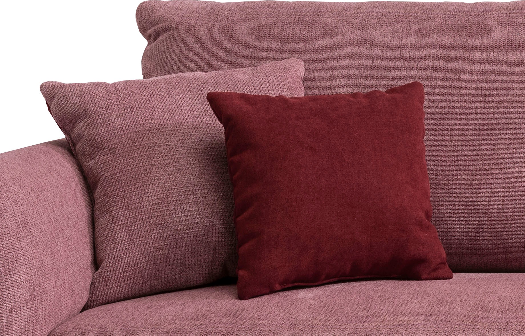 INOSIGN Ecksofa »Amarena L-Form«, inklusive Armlehnenverstellfunktion, 4x Zierkissen gratis