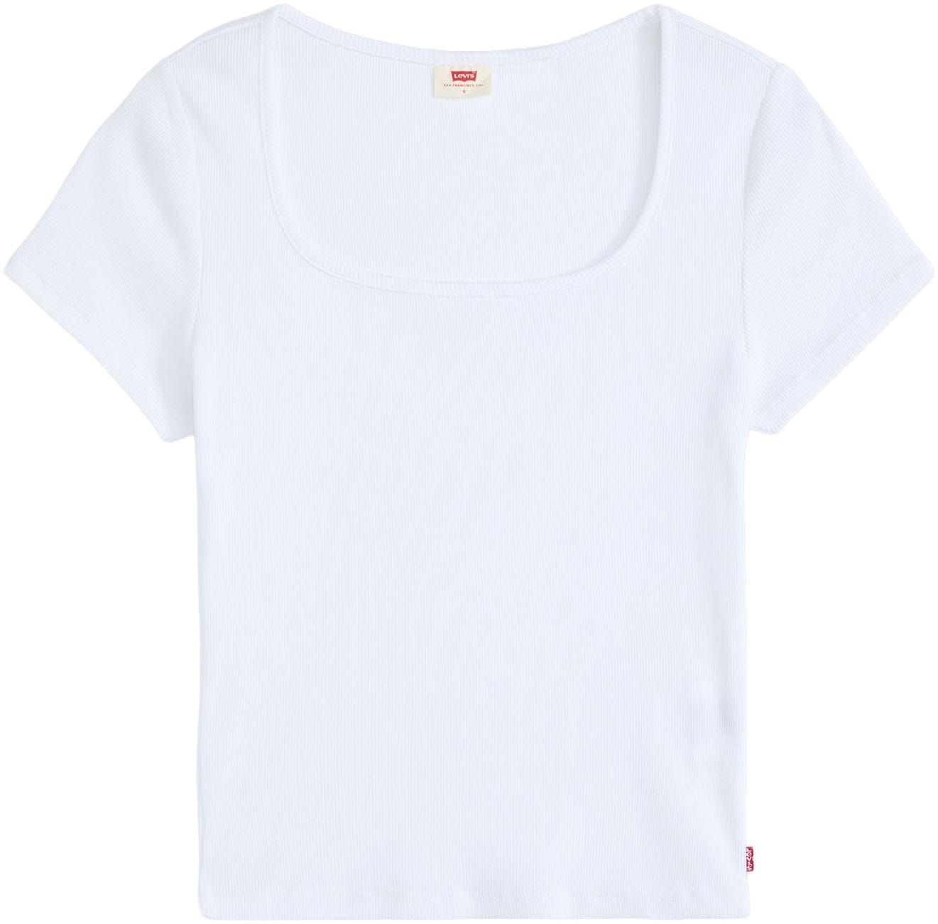 Levi's® T-Shirt »ESSENTIAL SQRD NE«, Feinrippqualität