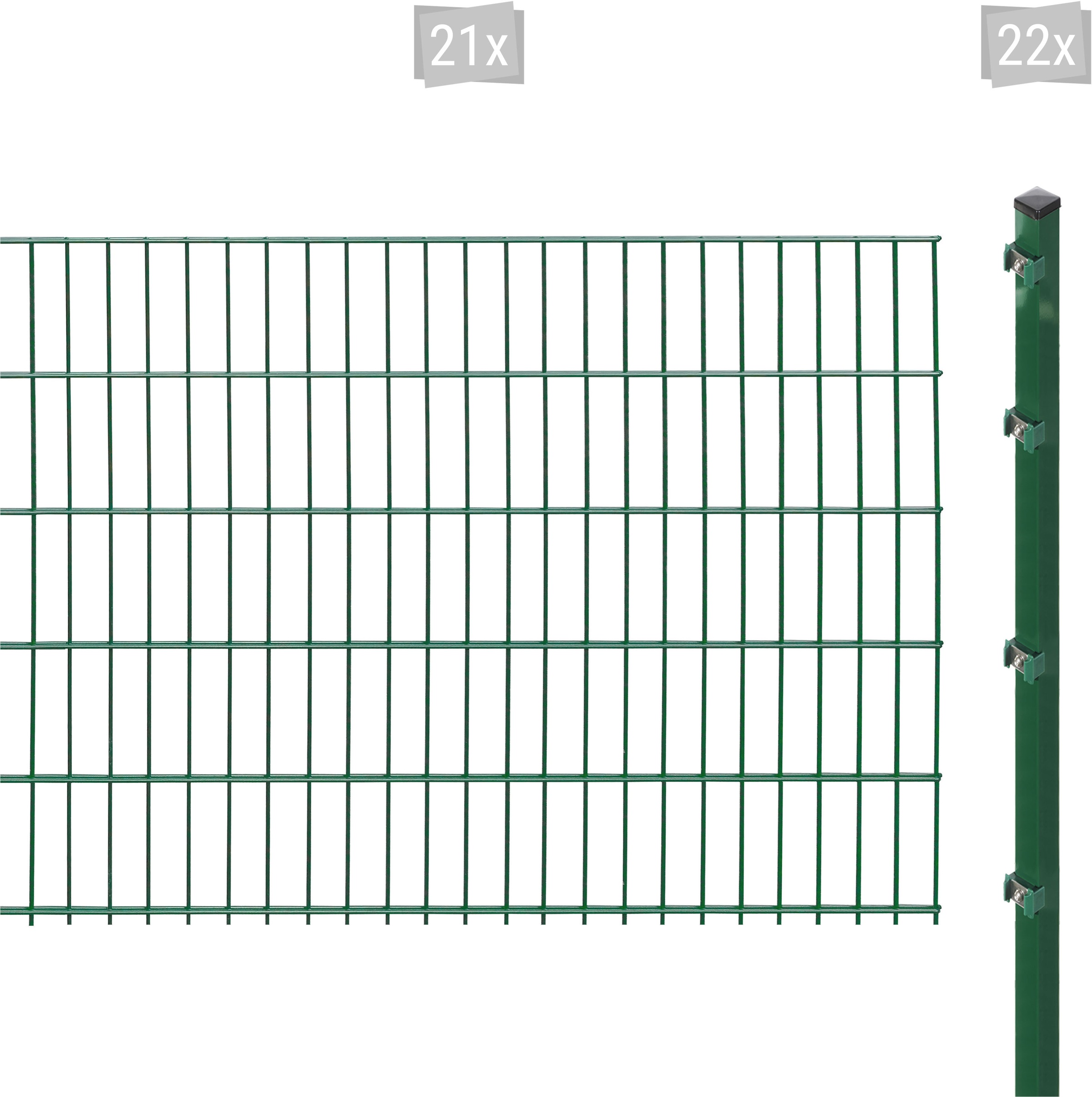 Arvotec Doppelstabmattenzaun "ESSENTIAL 103 zum Einbetonieren", Zaunhöhe 103 cm, Zaunlänge 2 - 60 m