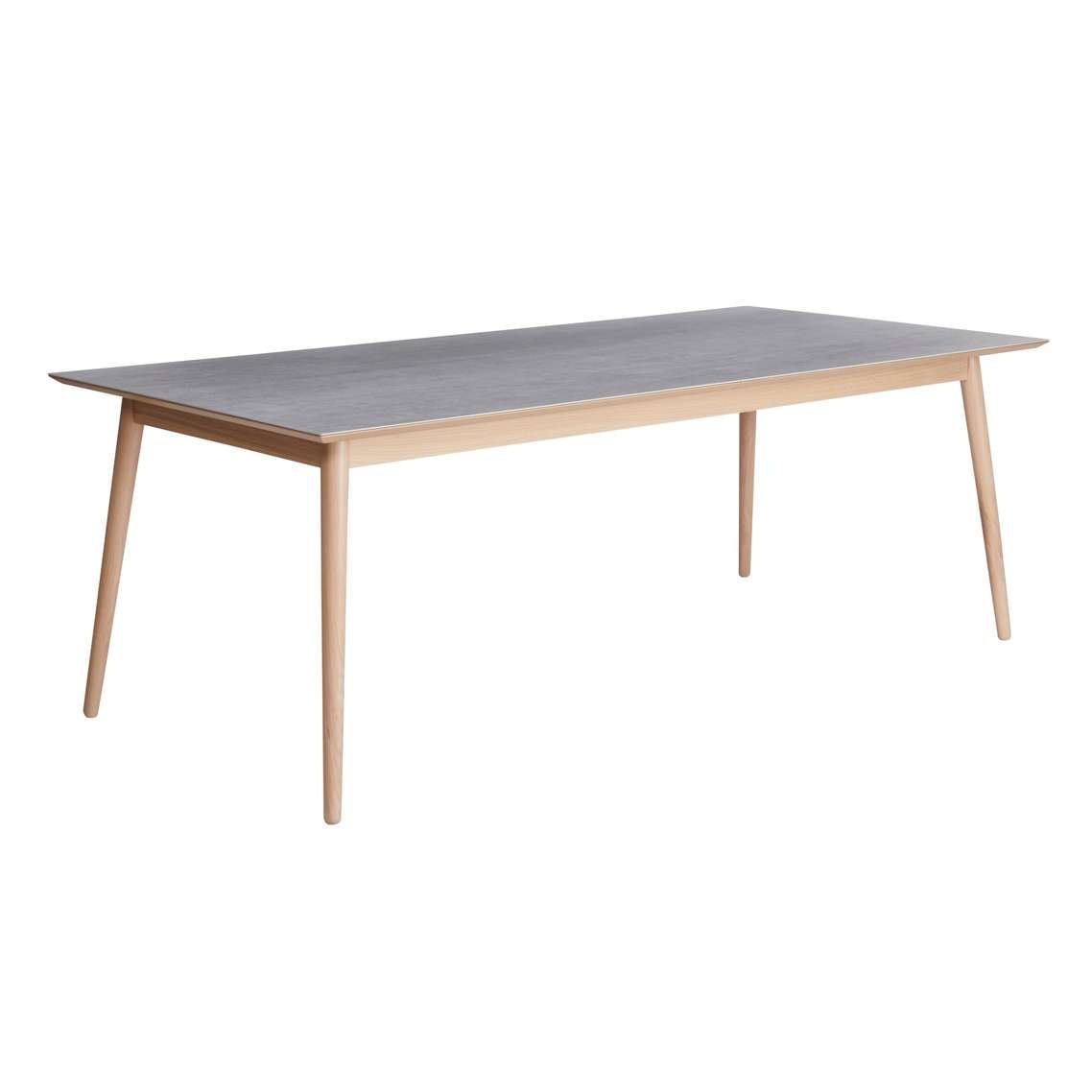 Hammel Furniture Esstisch »Meza Designtisch mit Auszugsfunktion und 2 Einlegeplatten«, rechteckige Tischplatte aus Keramik, Massivholzgestell