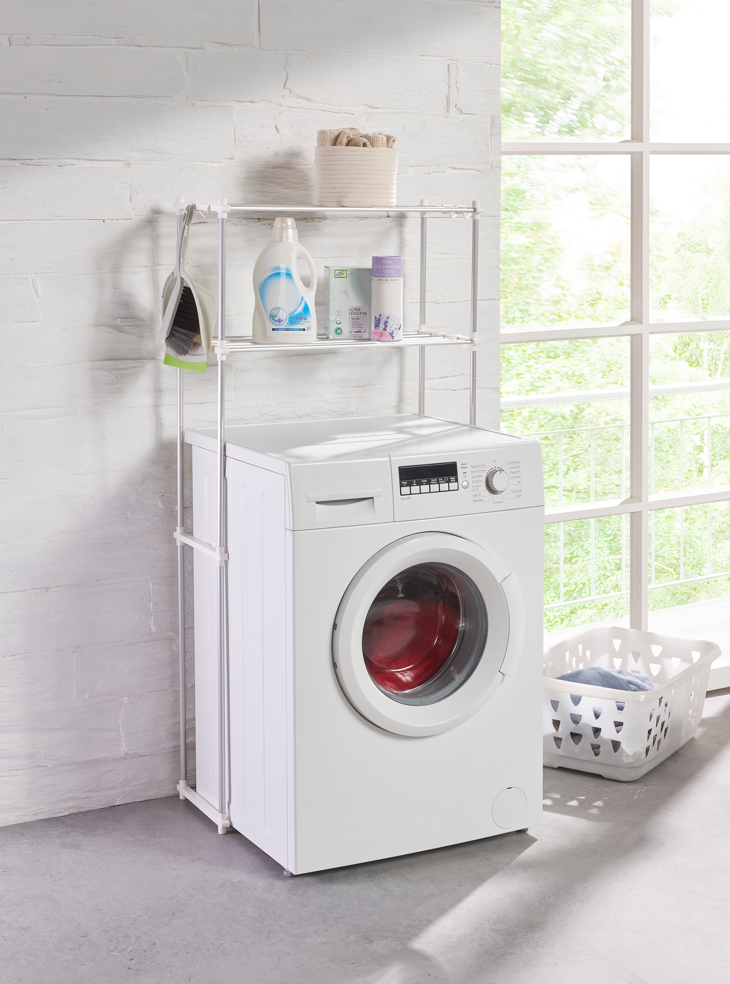 Ruco Regal Waschmaschinen-Überbauregal, Inkl. 8 Aufhängehaken für Kehrschau günstig online kaufen