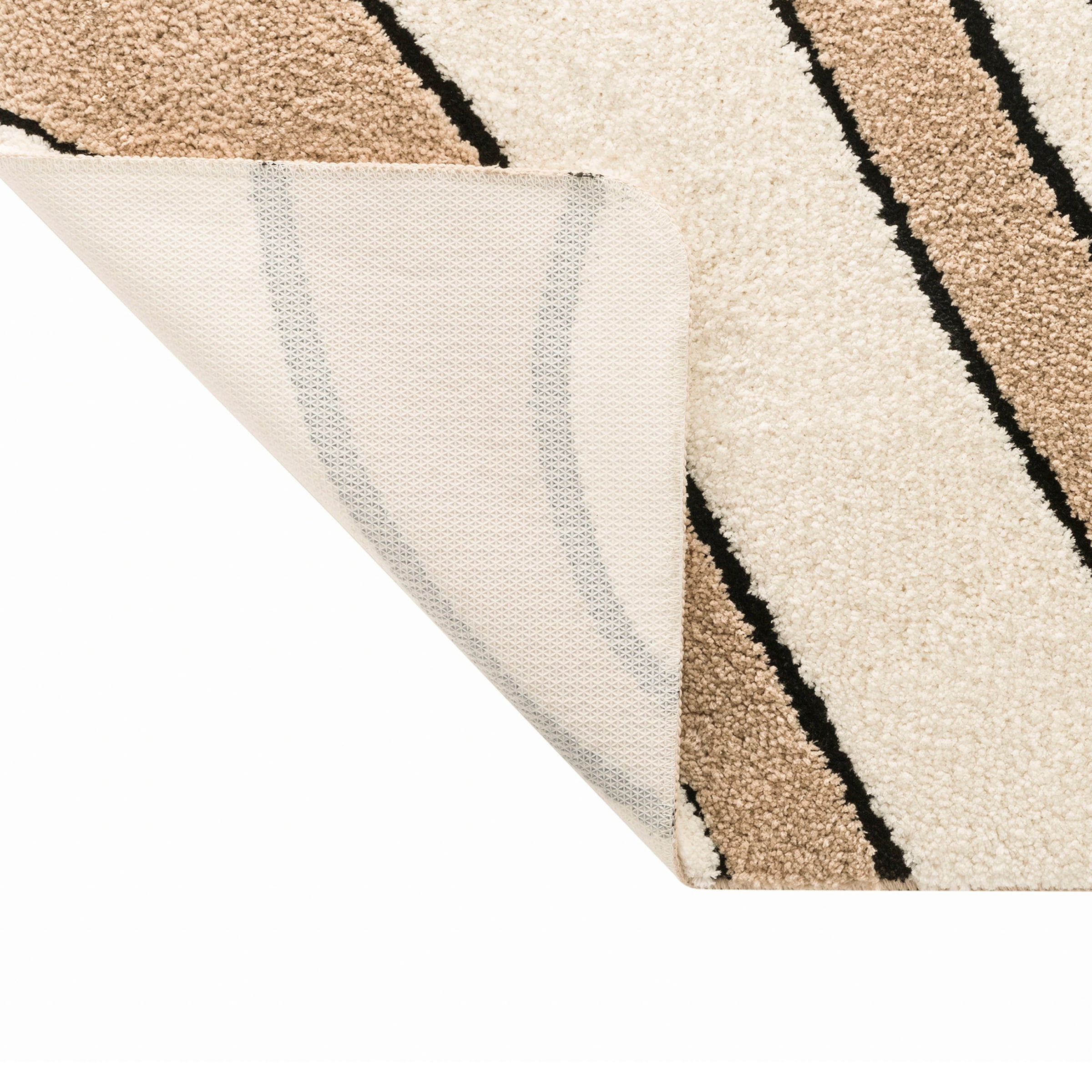 my home Badematte »Anna, Badvorleger, Badezimmer Teppich«, rutschhemmend beschichtet, fußbodenheizungsgeeignet-schnell trocknend, Badteppich, Hoch Tief Effekt, Modern, Weich, Wellen