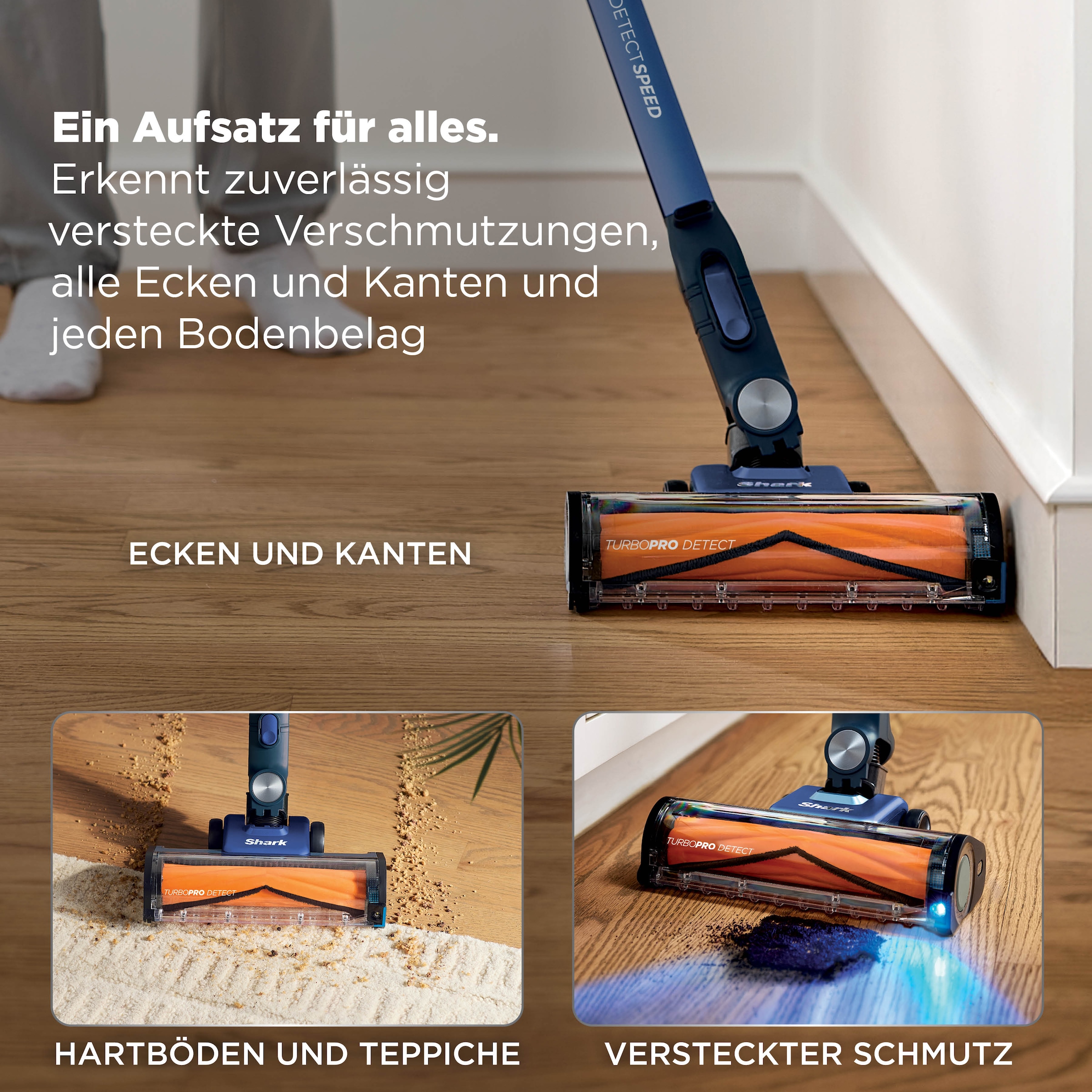Shark Akku-Hand-und Stielstaubsauger »Shark PowerDetect Speed IA1241EU« 4 PowerDetect-Technologien, Reveal-Technologie