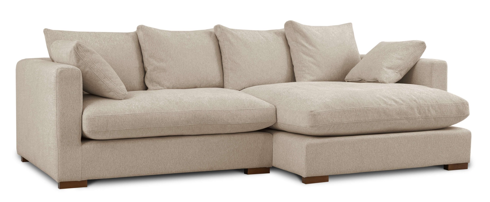 Home affaire Ecksofa »Coray«, Breite 266 cm, extra weich und kuschelig, mit Federn und Daunen