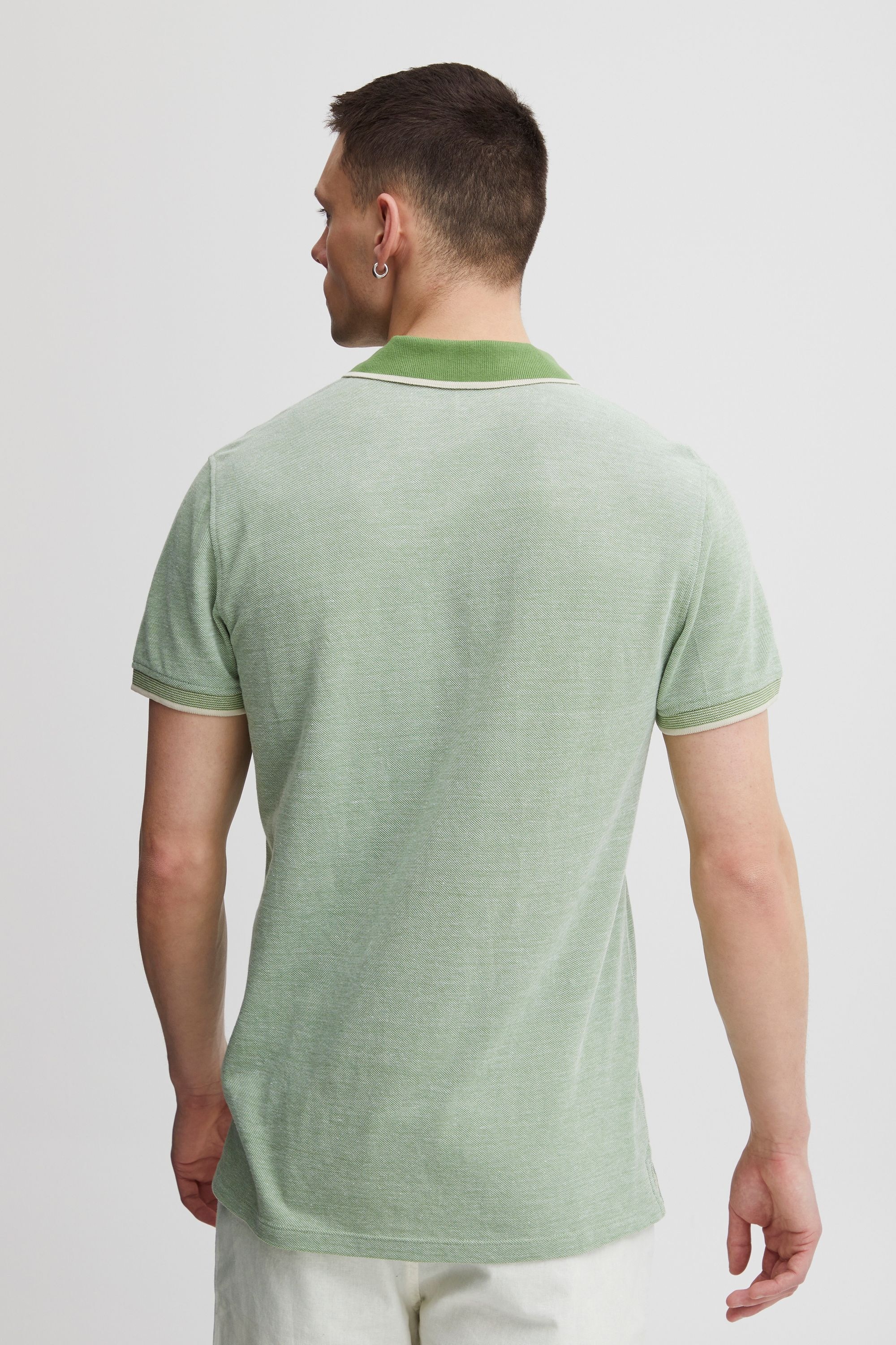 Poloshirt BLEND "Poloshirt BHPolo", Herren, Gr. M, grün (grün eyes), Obermaterial: 50% Baumwolle CO. 50% Polyester PES., regular fit normal, Shirts 3