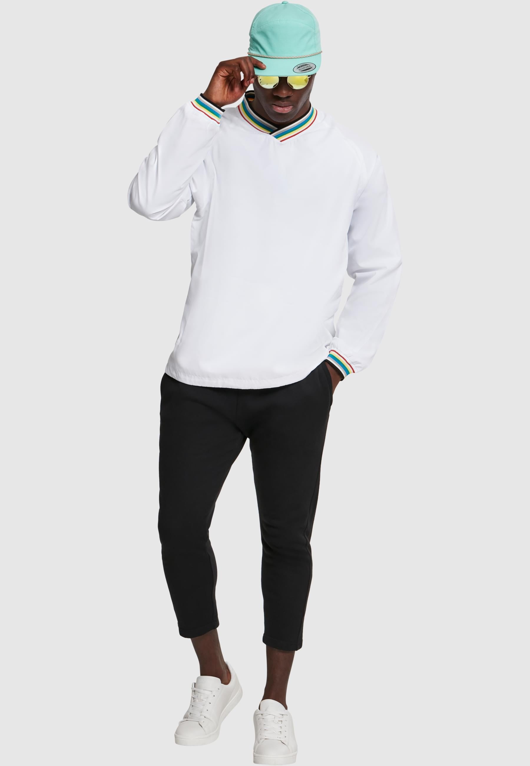 URBAN CLASSICS Rundhalspullover »Urban Classics Herren Warm Up Pull Over«, (1 tlg.)