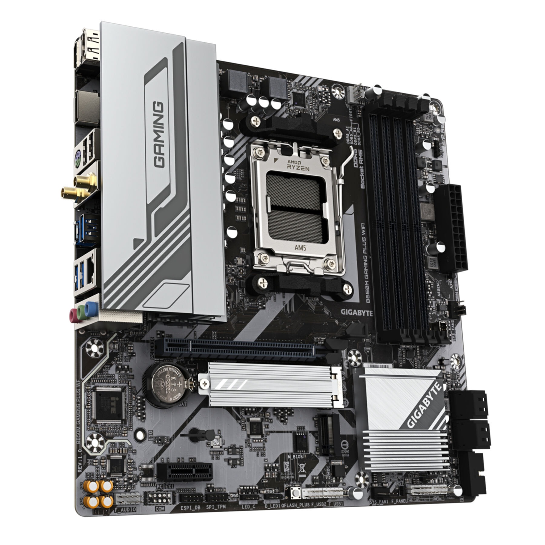 Gigabyte Mainboard »B650M GAMING PLUS WIFI Mainboard – AMD Ryzen 9000 CPUs, 5+2+2 Phasen V«