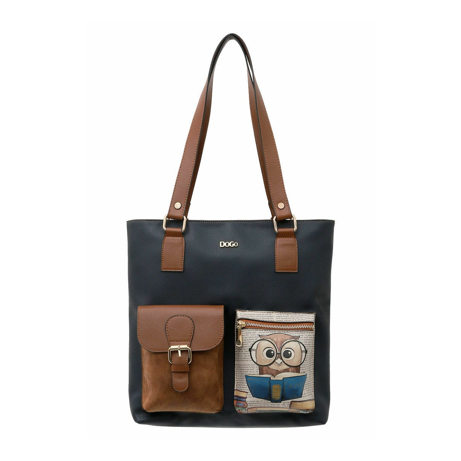 DOGO Umhängetasche "Damen The Wise Owl Vegan Damen Handtaschen (Fashion) / neutral", Vegan