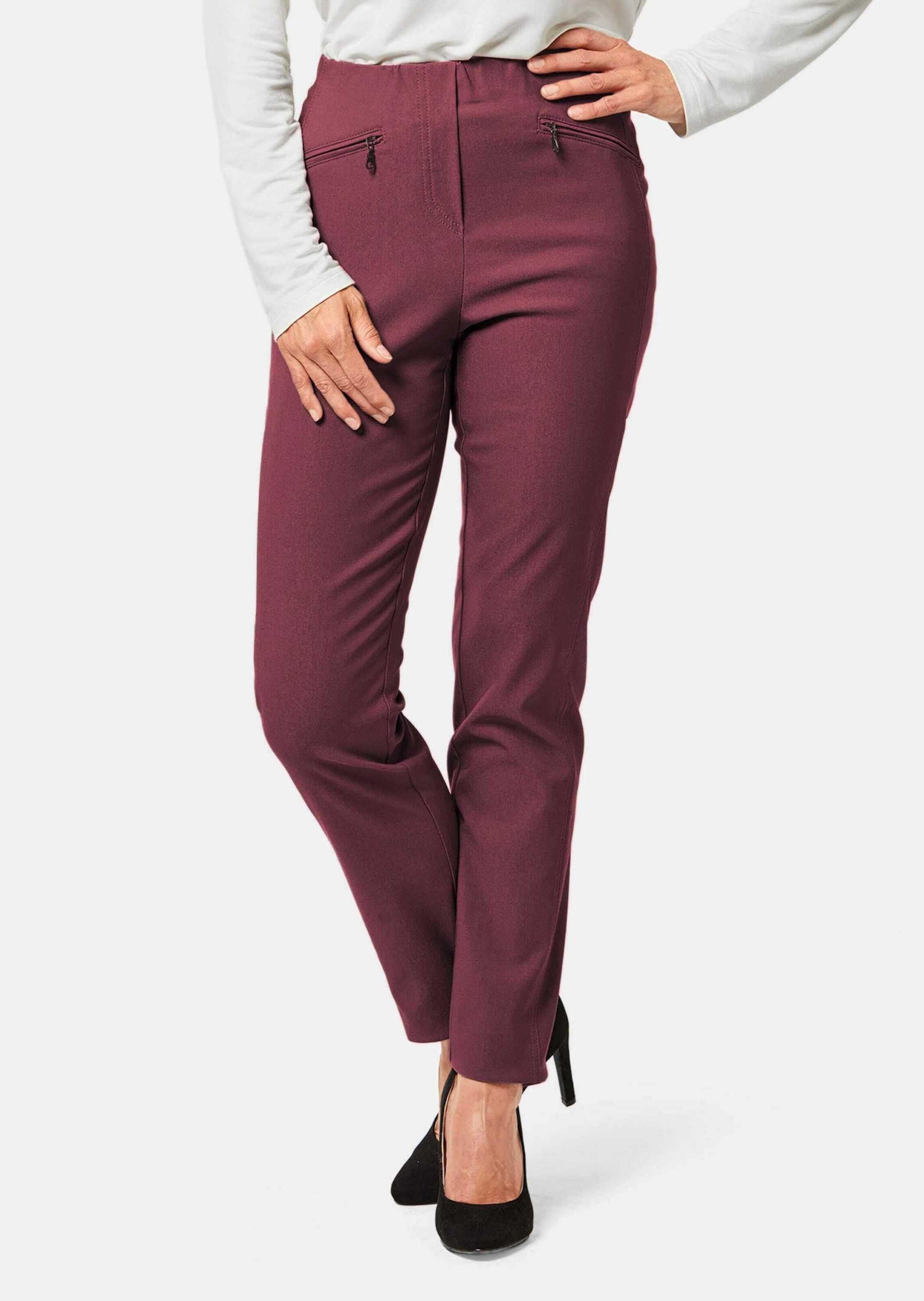 GOLDNER 2-in-1-Hose »Stretchhose LOUISA Wärmende Schlupfhose LOUISA in knitterarmer Ware«