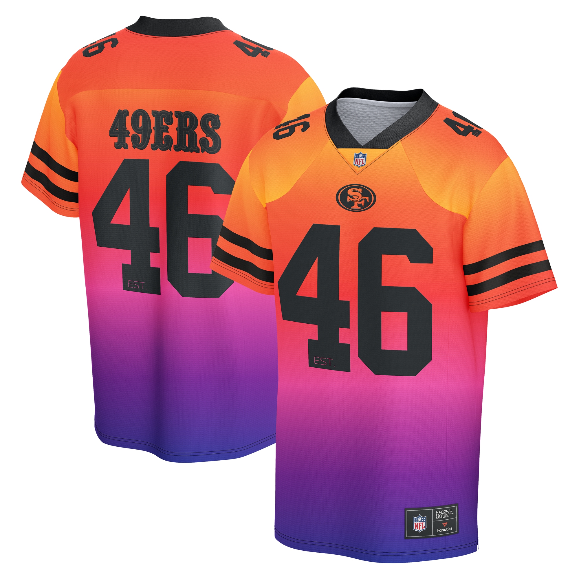 FANATICS Kinder Footballtrikot "Fanatics Trikot San Francisco 49ers Gradient Foundation"mehrfarbig, Gr. XL, 100% Polyester, Trikots