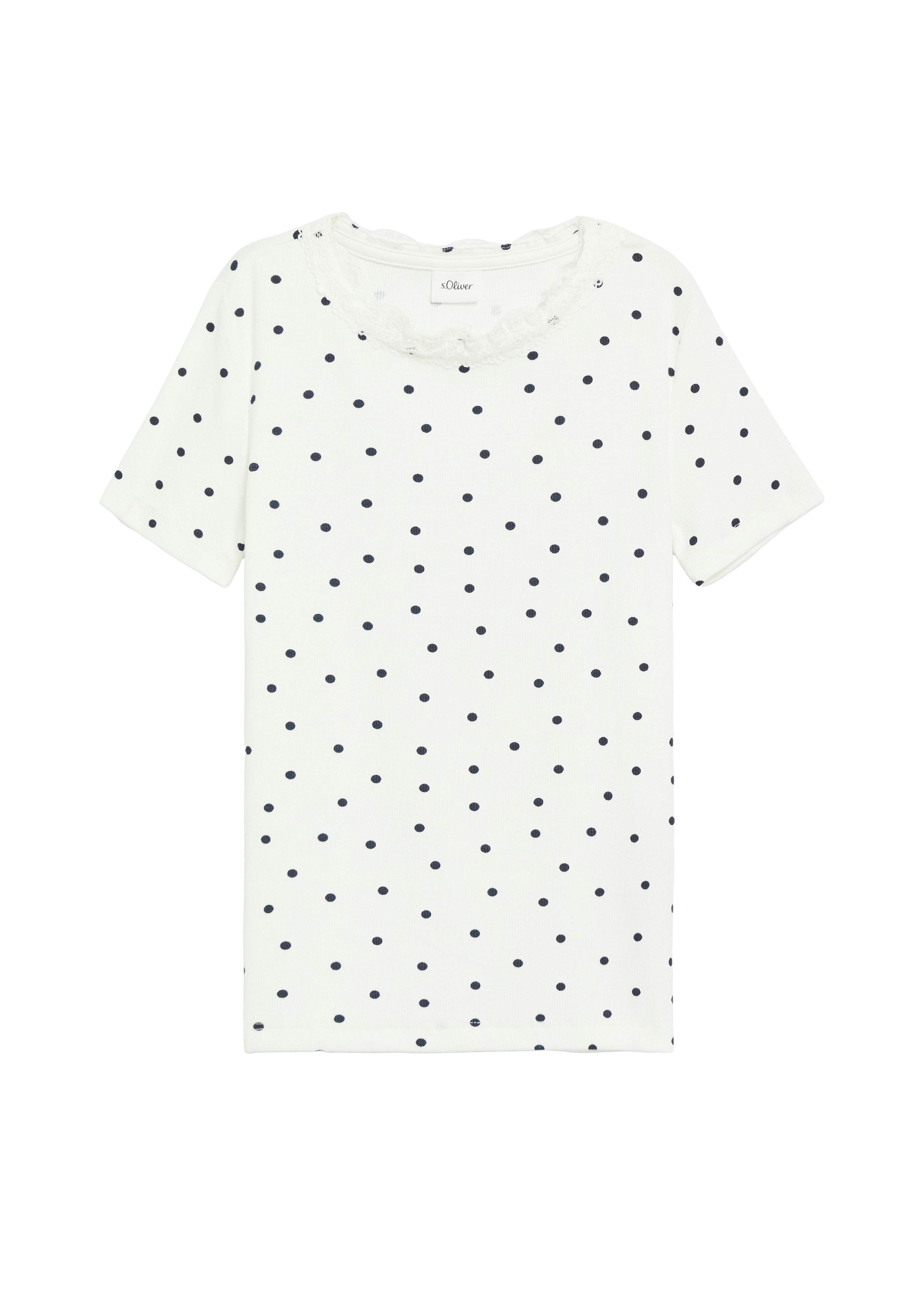 s.Oliver Junior Langarmshirt mit Print und Volant-Ansatz / für Girls