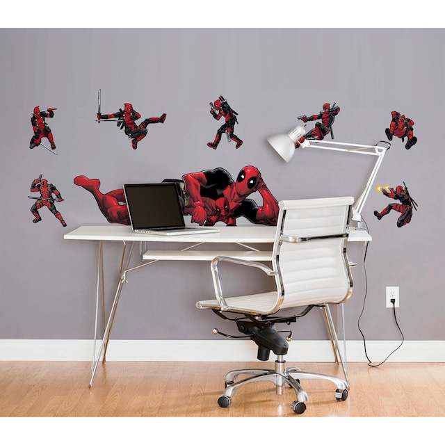 Komar Wandtattoo »Deadpool Posing«, (8 St.), 100x70 cm (Breite x Höhe), selbstklebendes  Wandtattoo | BAUR