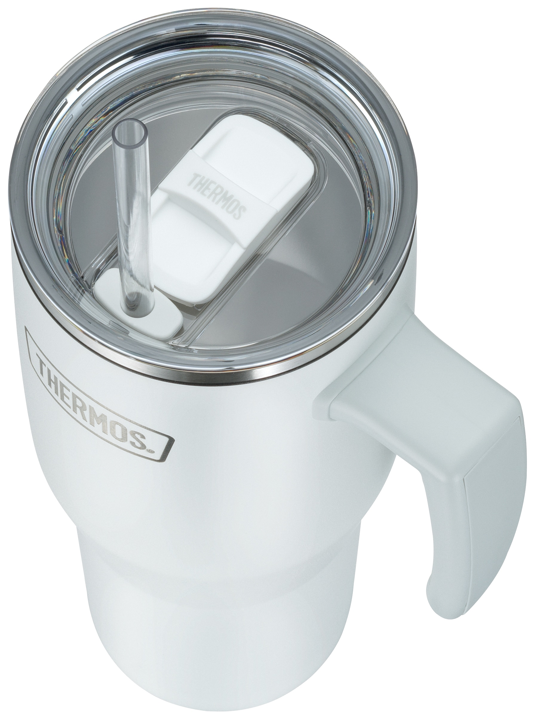 THERMOS Thermobecher »REFRESHING SERIES ISOLIERTRINKBECHER mit Strohhalm« 1,10l, 6h heiß & 6h kalt, mit Griff