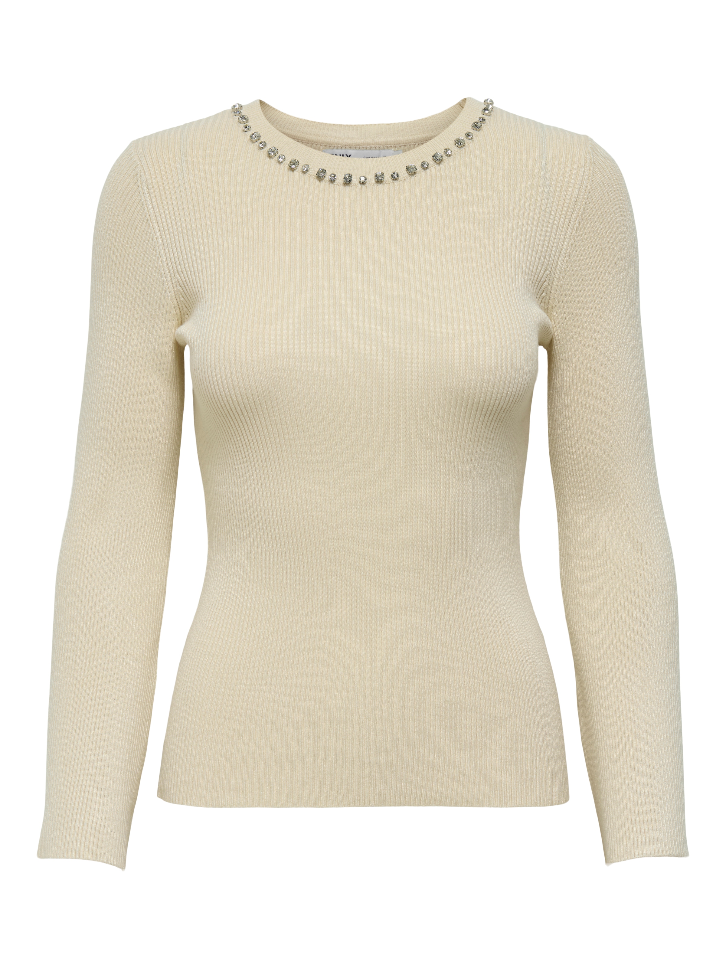ONLY Rundhalspullover »ONLNATASCHA LS BLING O-NECK CC KNT«