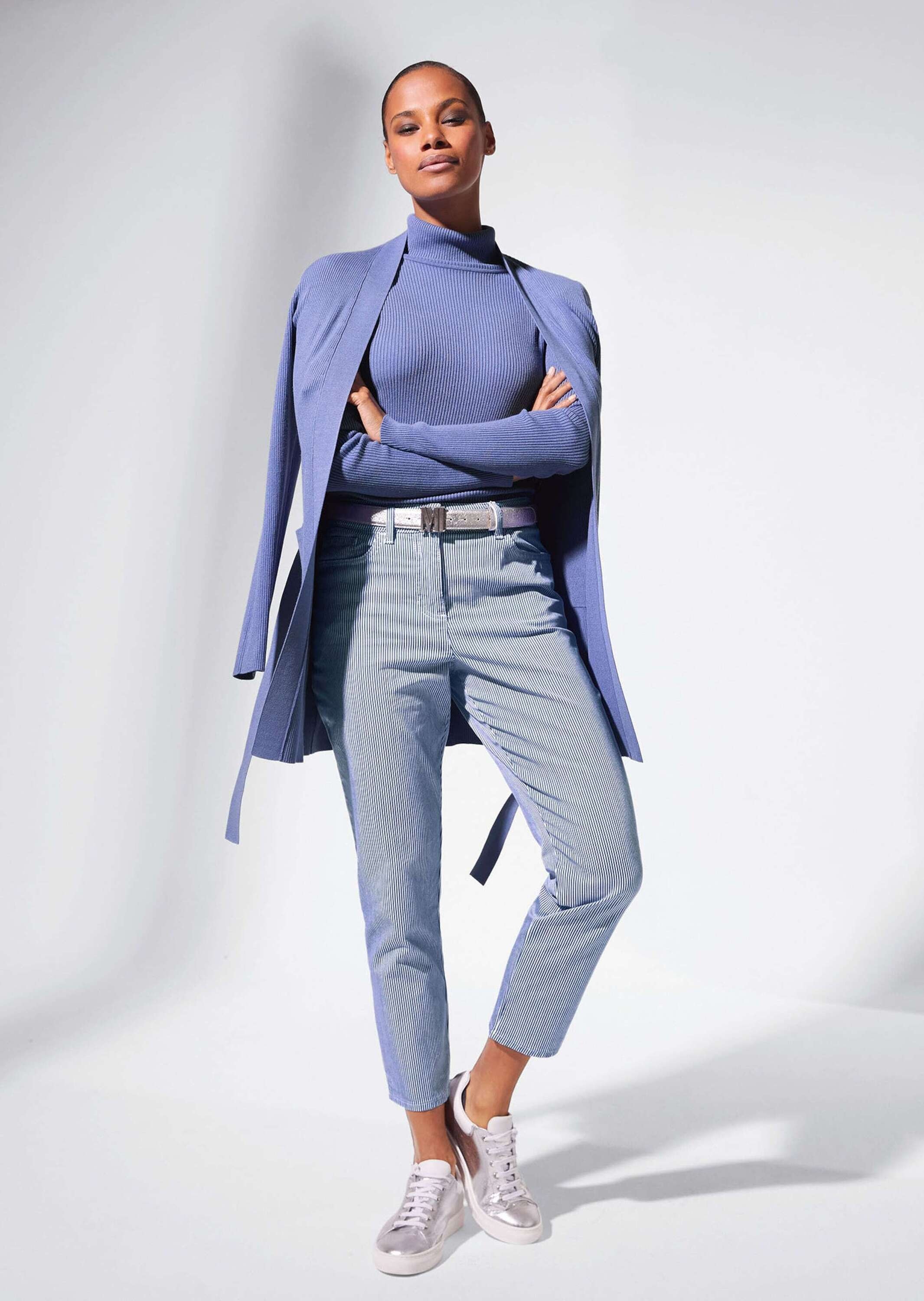 MADELEINE Regular-fit-Jeans »Jeans Fein gestreifte Jeans«