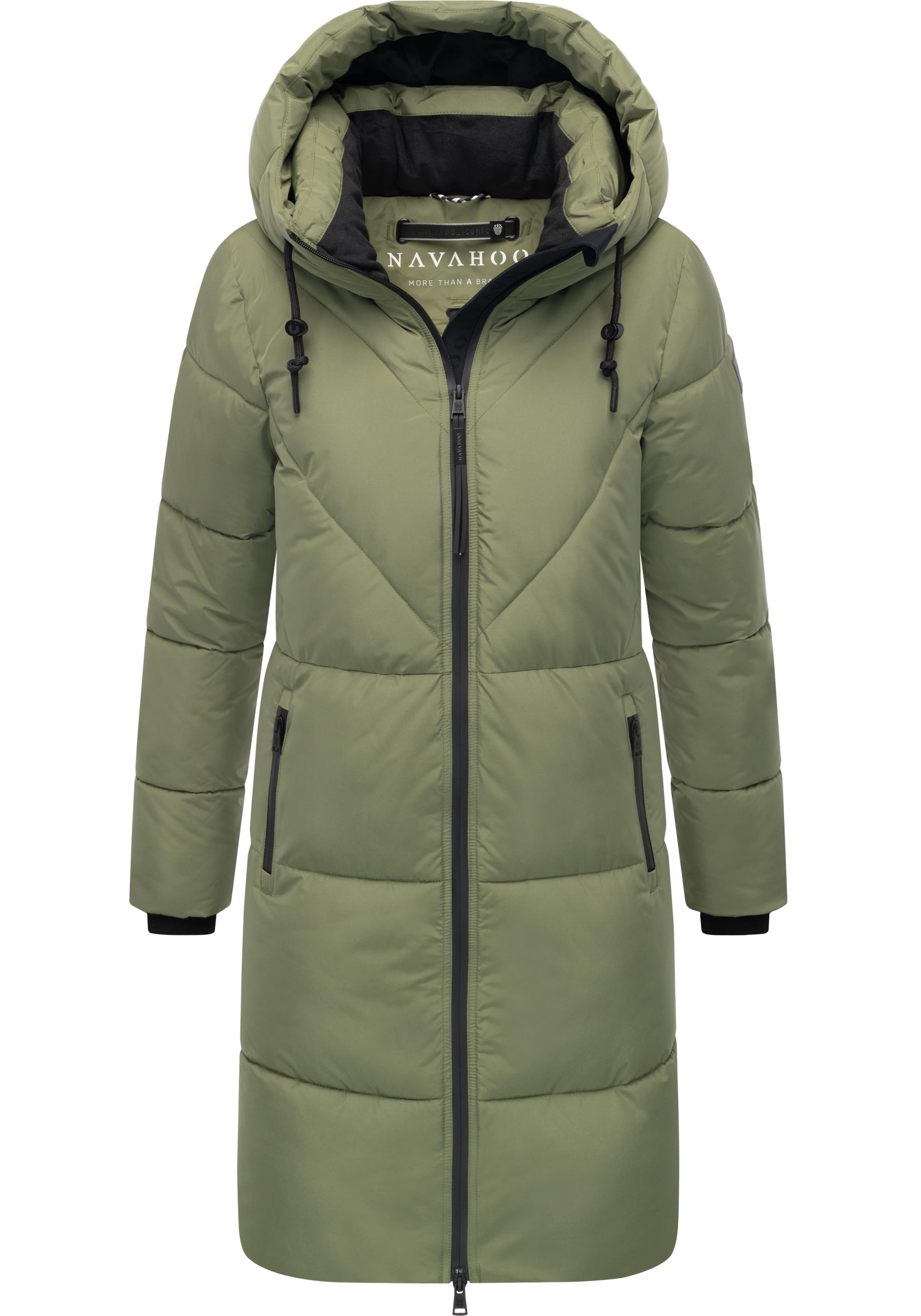 Navahoo Steppmantel »Kältekuschel XIV« Warmer Damen Wintermantel mit Fleece-gefüttertem Kragen